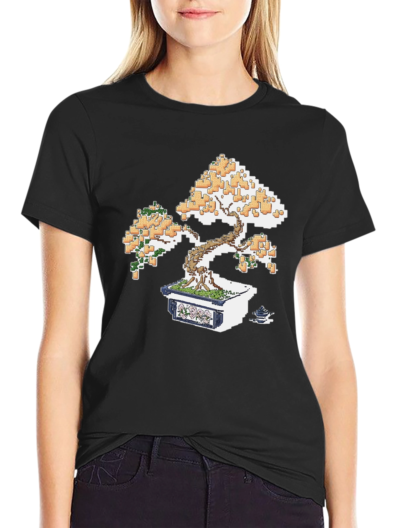 Pixel Art Bonsai T-Shirt - Unique Graphic Tee