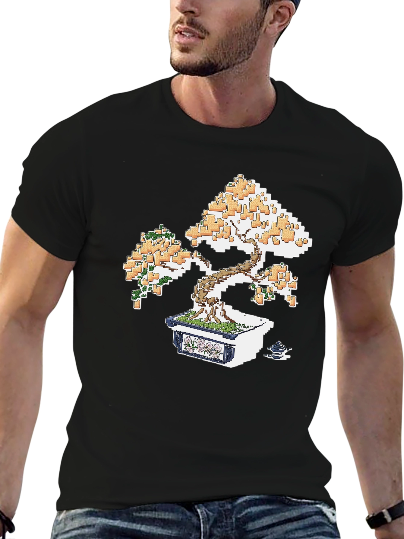 Pixel Art Bonsai T-Shirt - Unique Graphic Tee