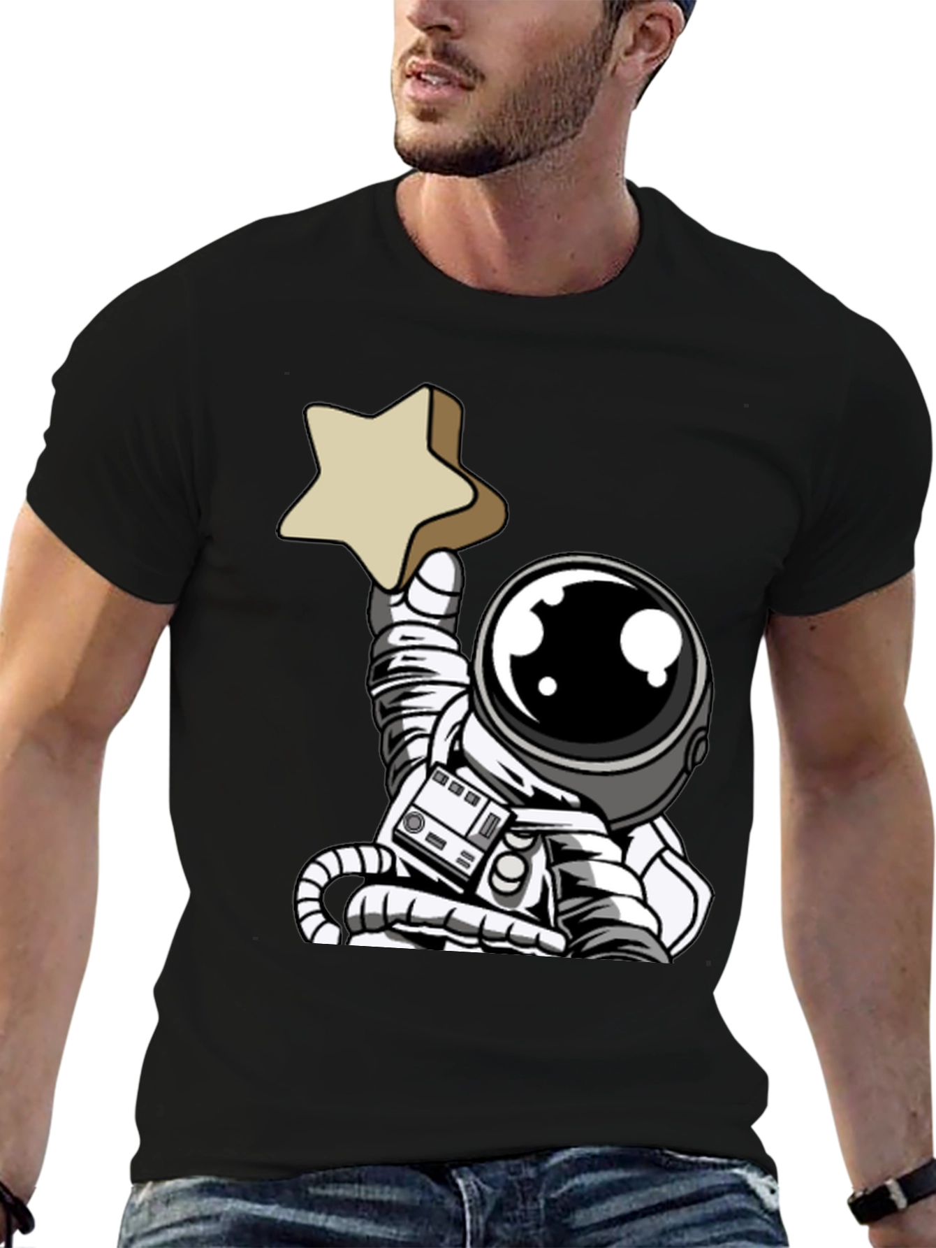 Astronaut Star T-Shirt - Unique Graphic Tee