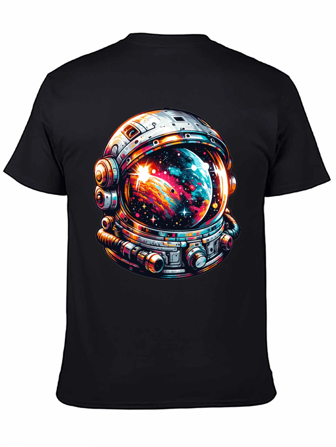 Space Helmet Graphic Tee - Bold Astronaut Design