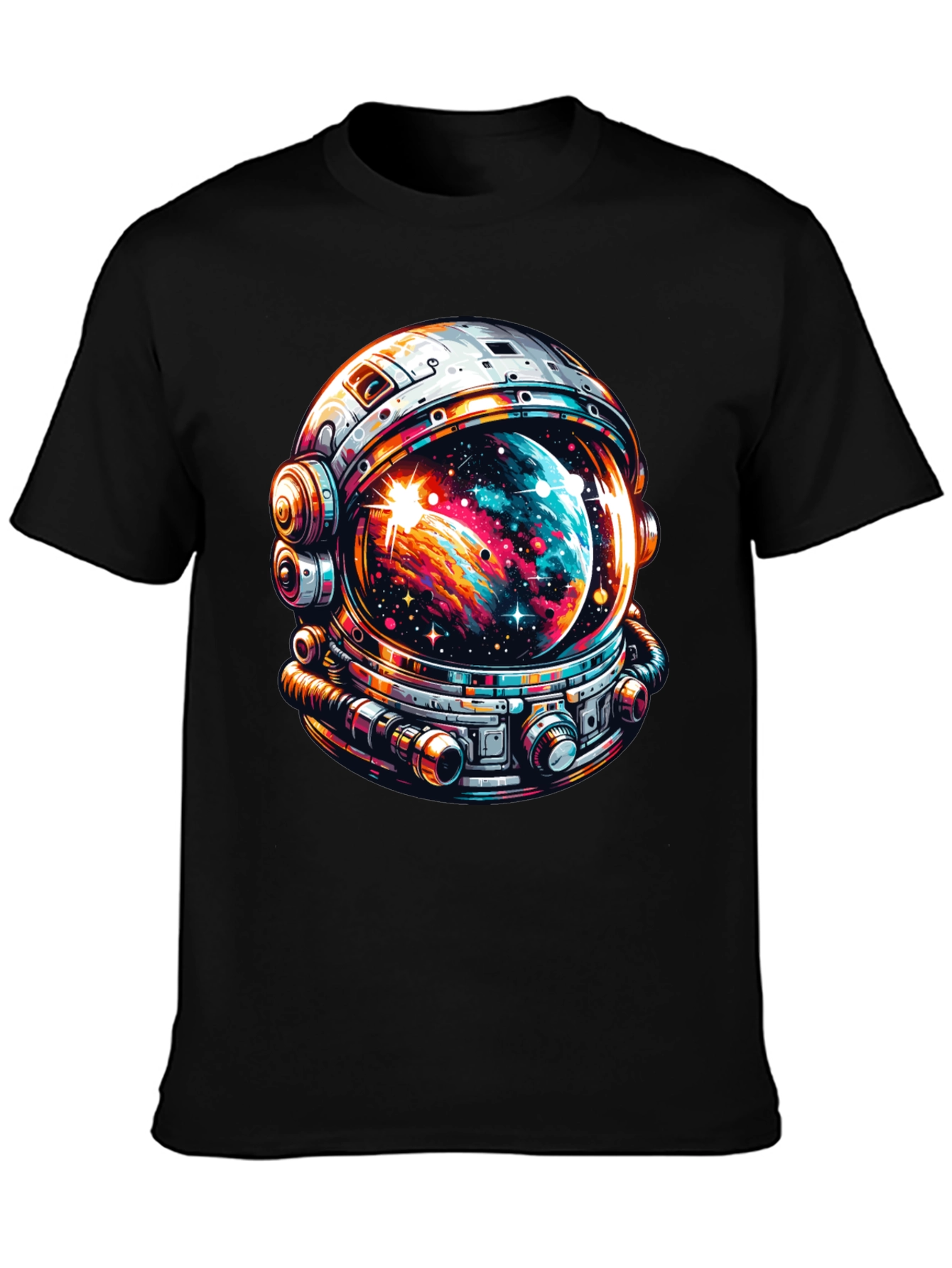 Space Helmet Graphic Tee - Bold Astronaut Design