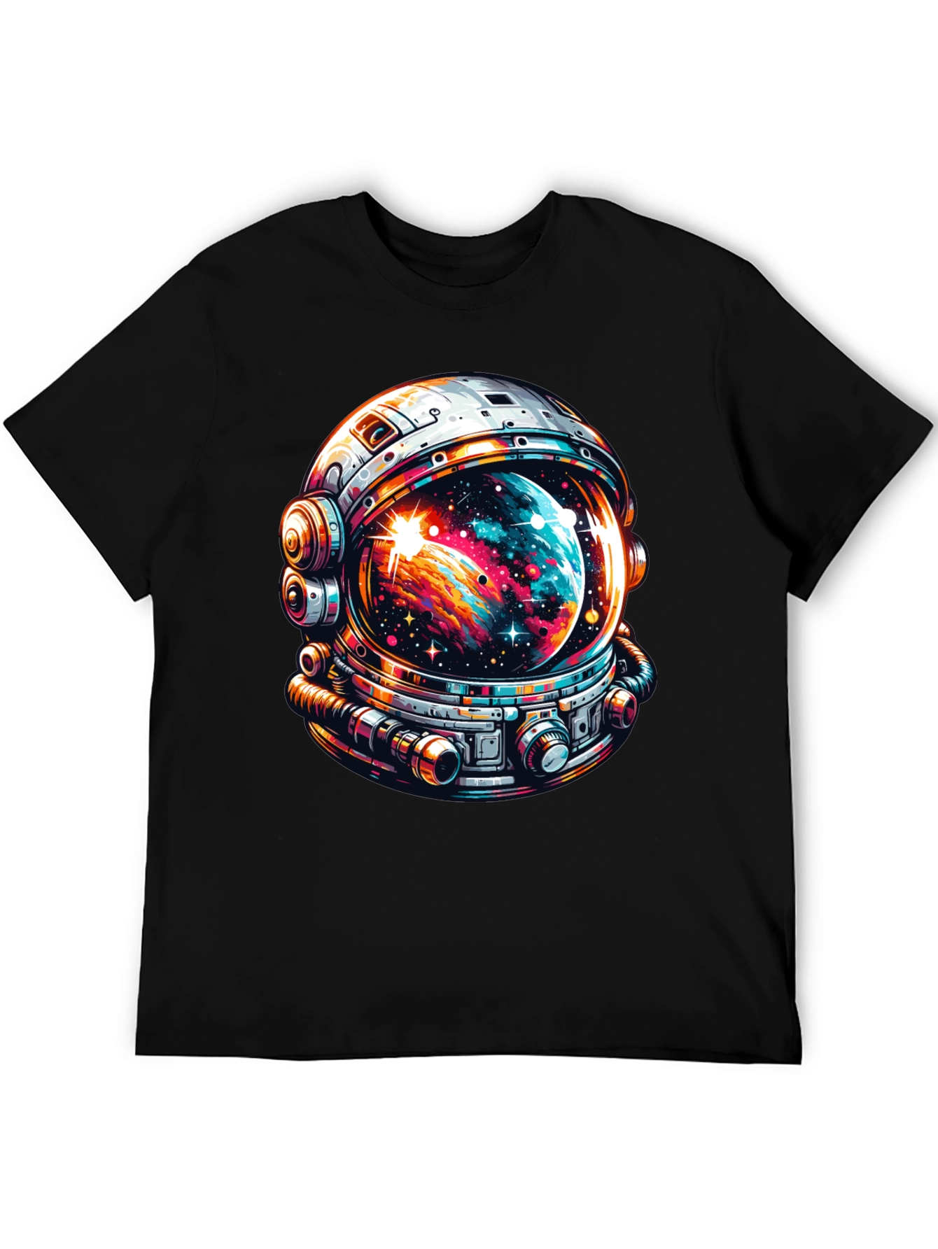 Space Helmet Graphic Tee - Bold Astronaut Design