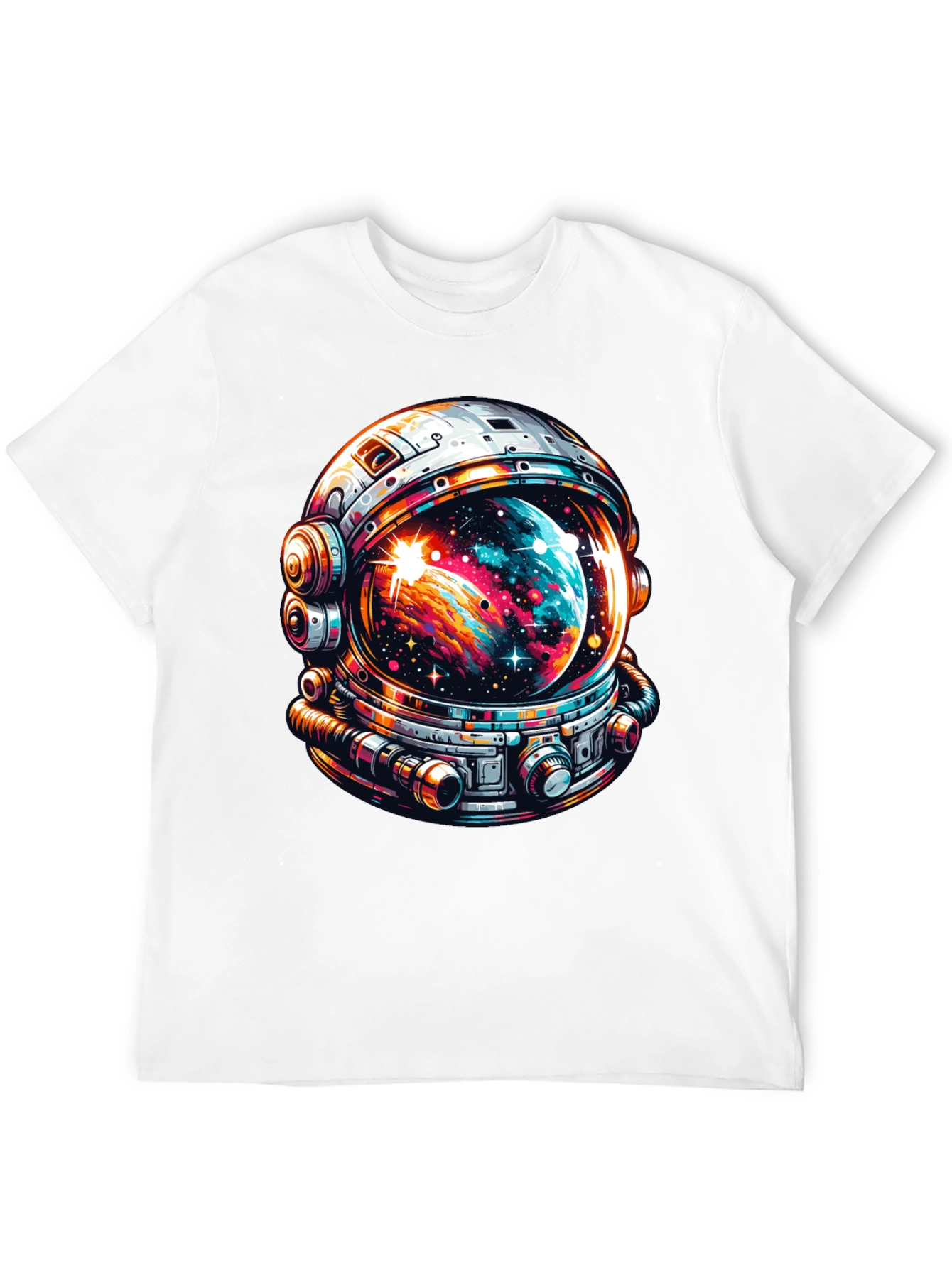 Space Helmet Graphic Tee - Bold Astronaut Design
