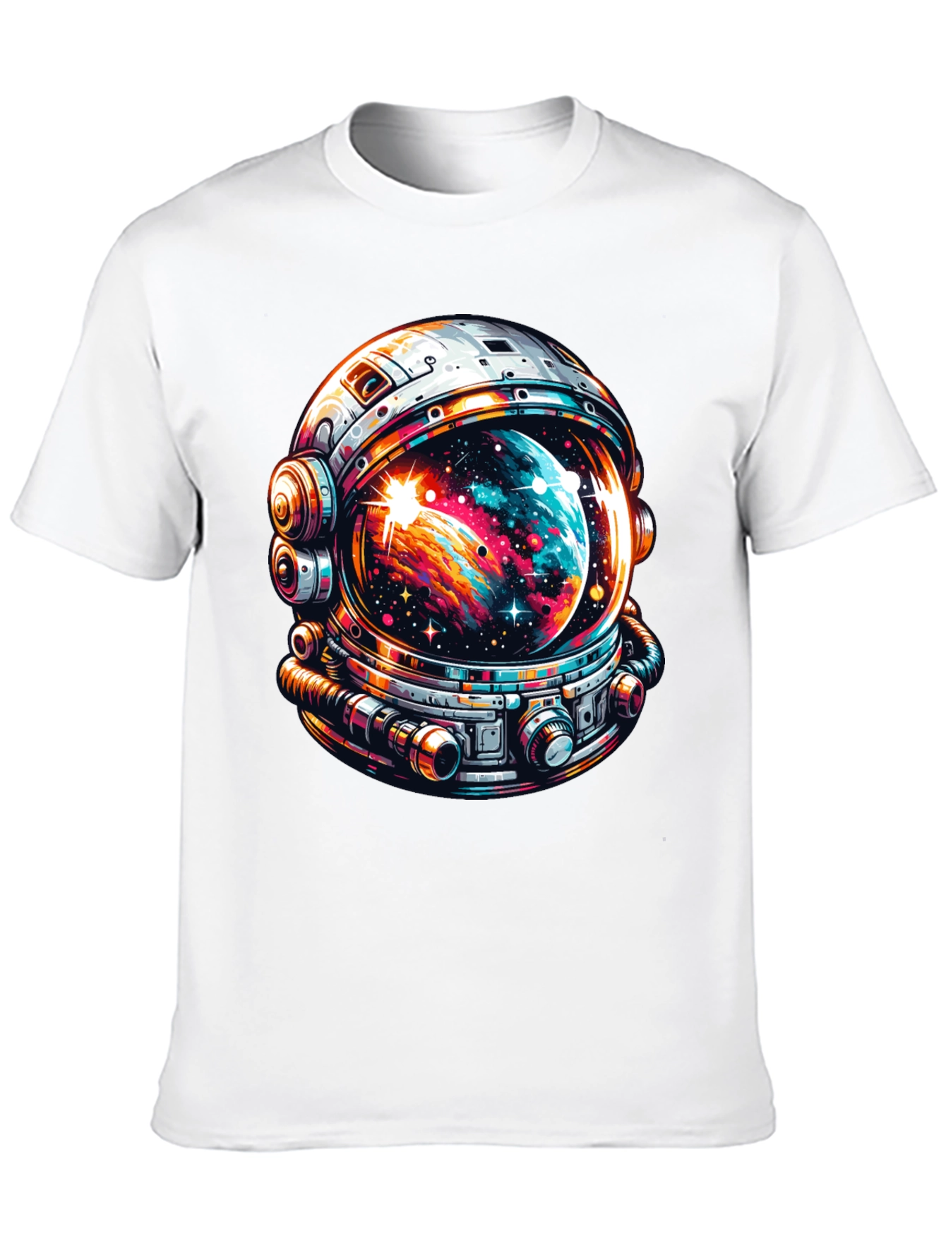 Space Helmet Graphic Tee - Bold Astronaut Design