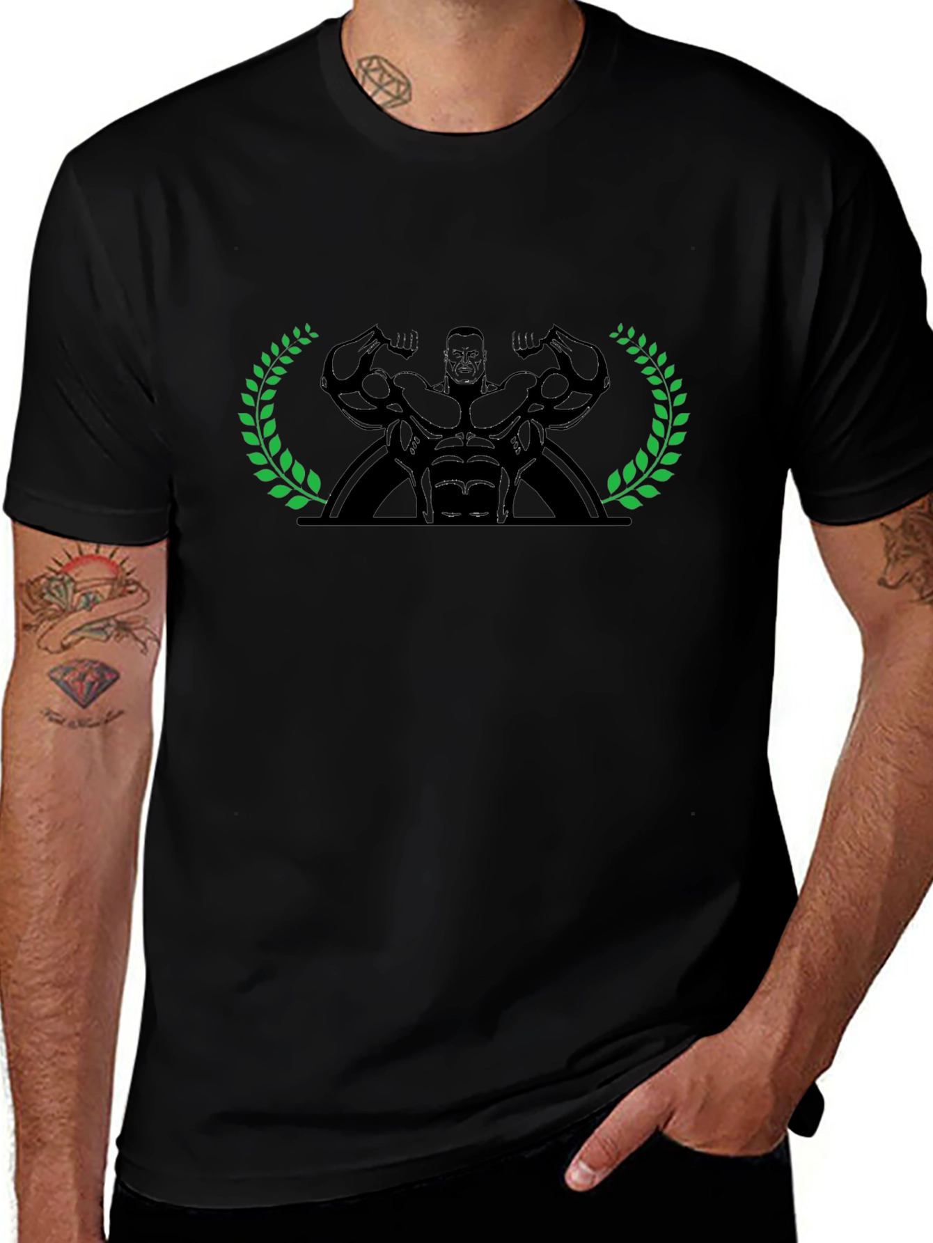 Black Bodybuilder Graphic Tee