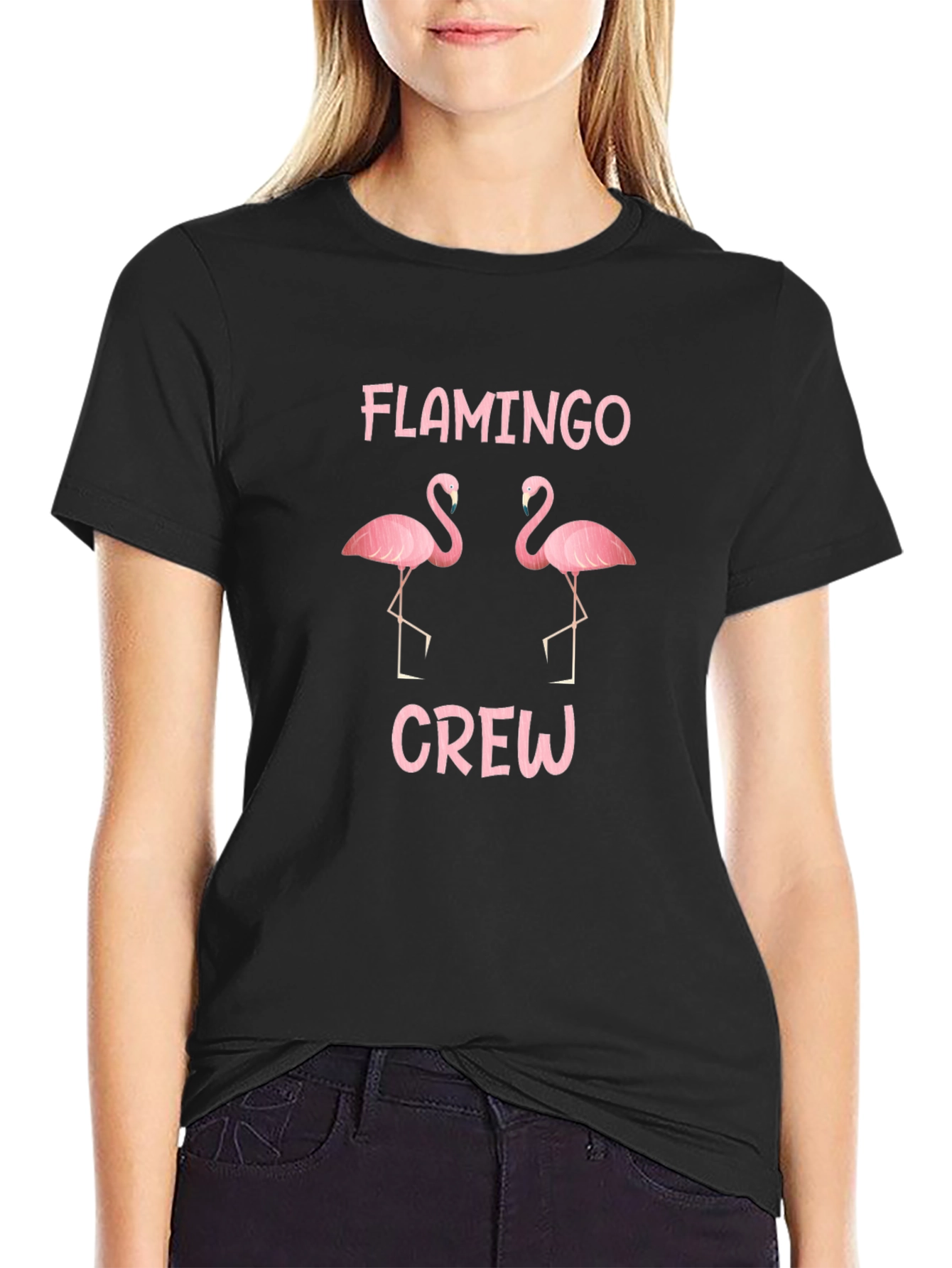 Flamingo Crew T-Shirt - Tropical Fun!