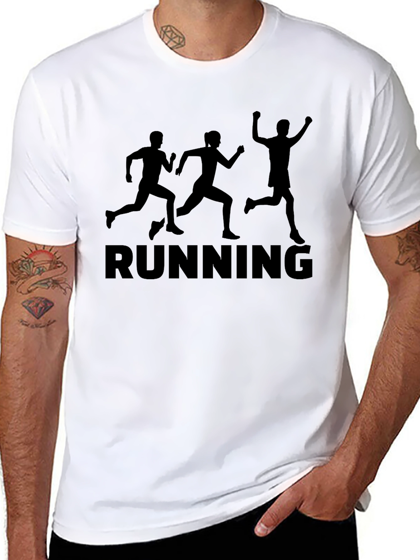 Running T-Shirt Black Activewear Tee
