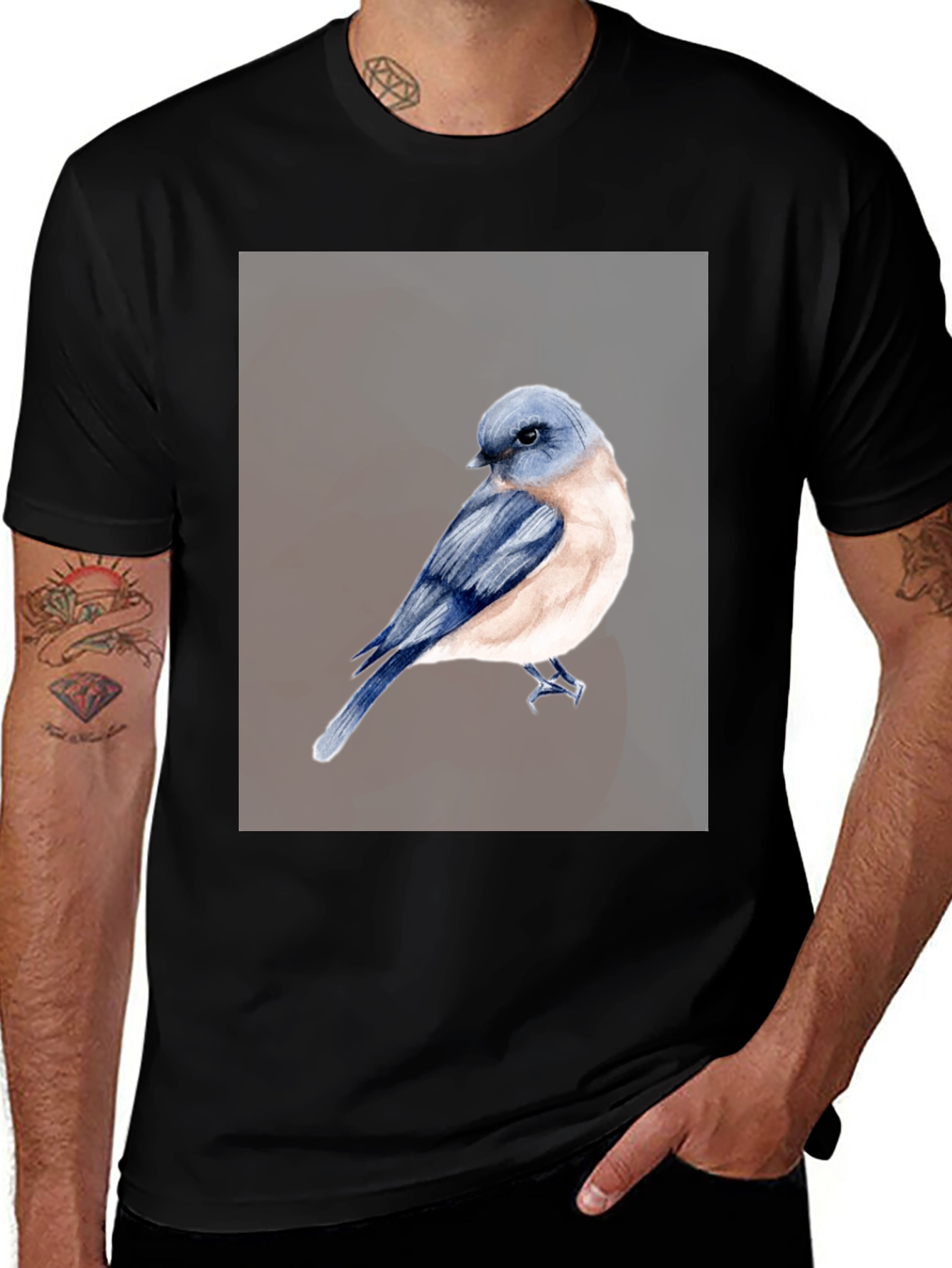 Bluebird Graphic Tee - Nature Lover T-Shirt