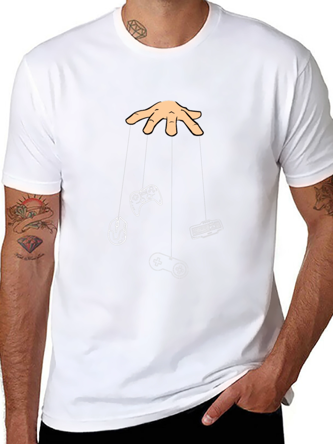 Gamer Puppet T-Shirt - Black Cotton Tee