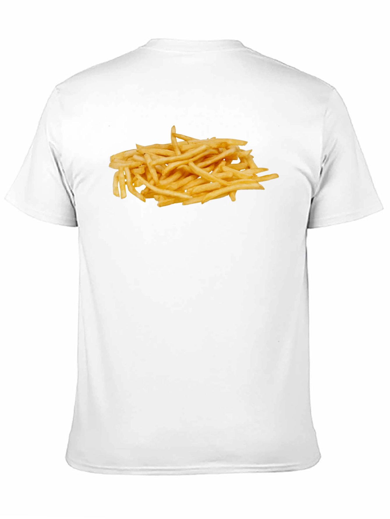 Mens Black T-Shirt with French Fries Graphic