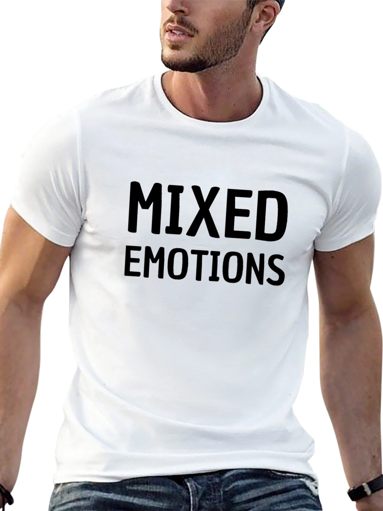 Mixed Emotions Black Graphic Tee