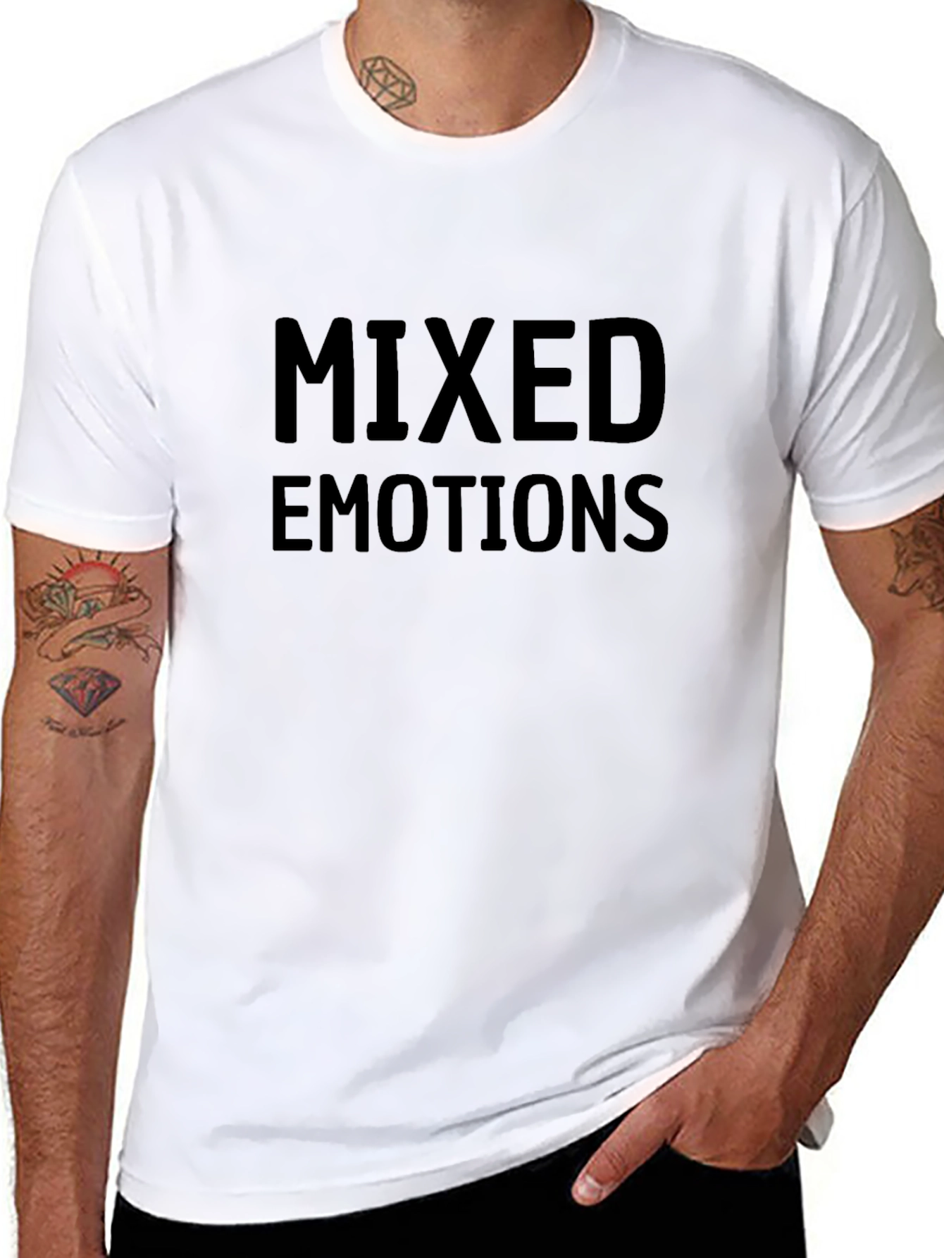 Mixed Emotions Black Graphic Tee