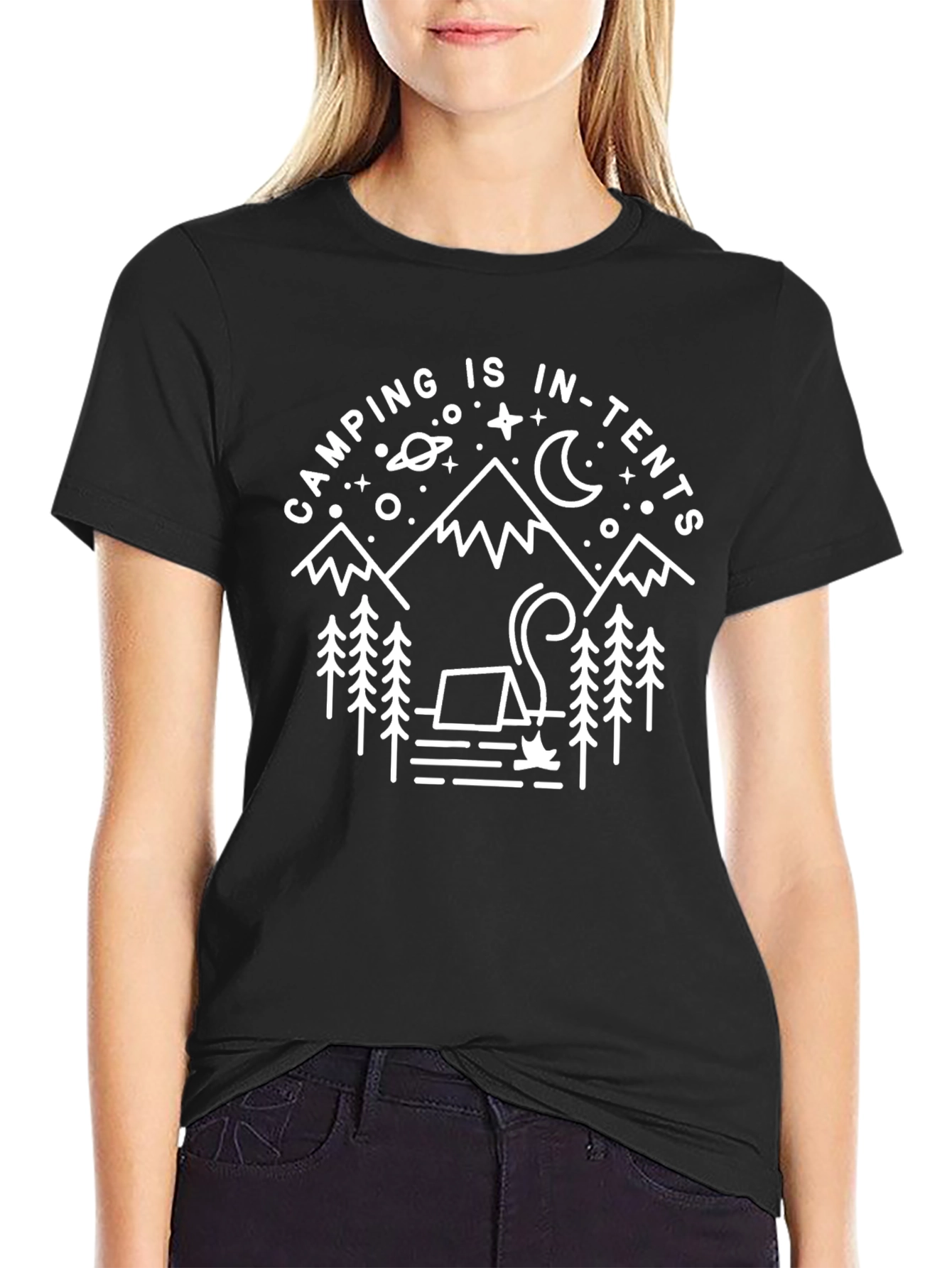 Camping is In-Tents Graphic Tee
