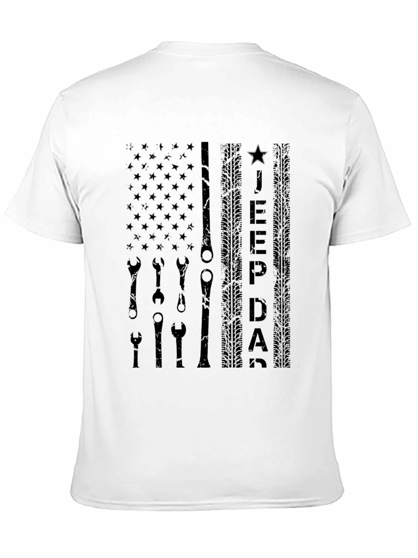 Jeep Dad Flag Graphic Tee - Black