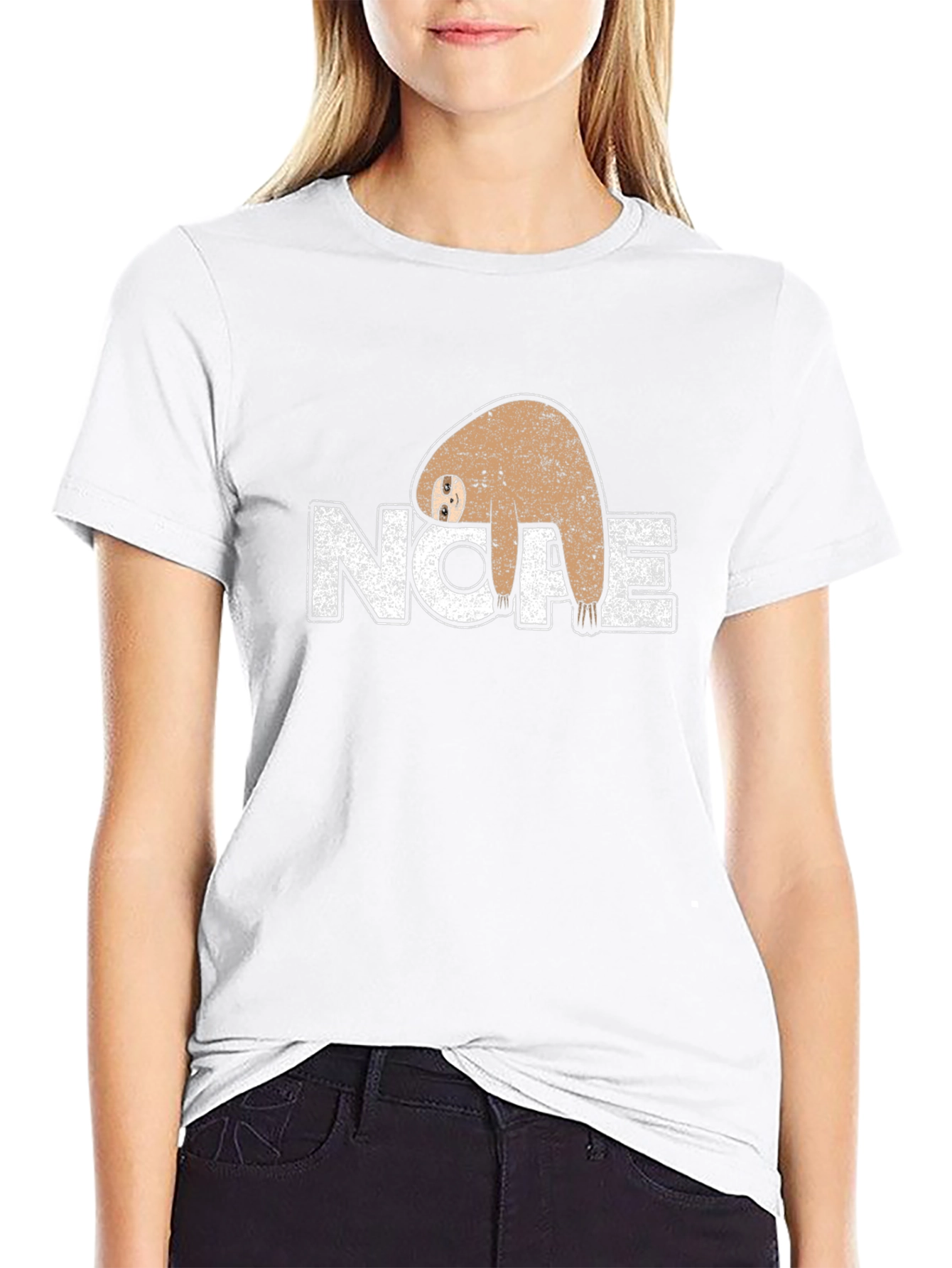 Nope Sloth T-Shirt - Funny Lazy Sloth Graphic Tee