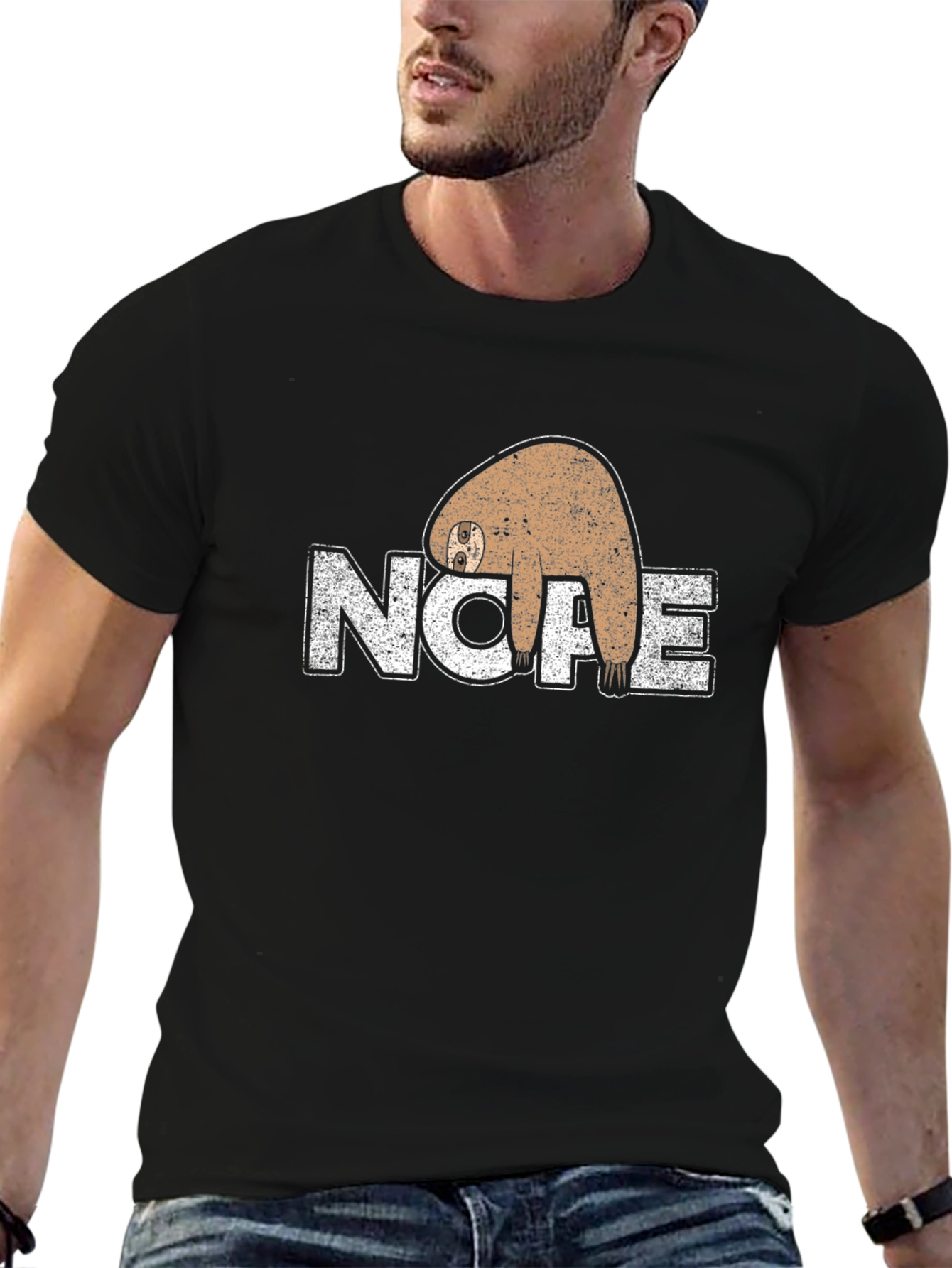 Nope Sloth T-Shirt - Funny Lazy Sloth Graphic Tee