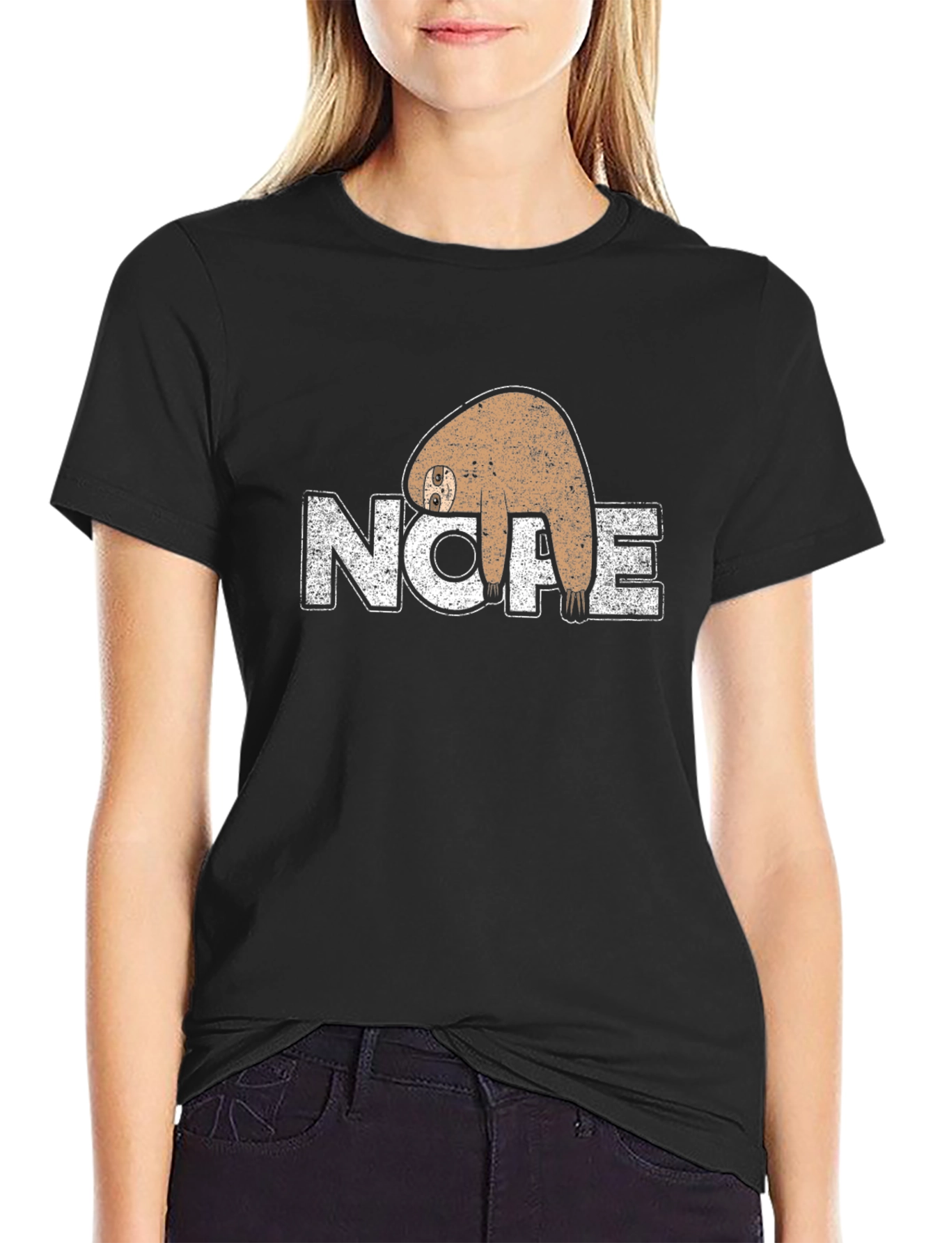 Nope Sloth T-Shirt - Funny Lazy Sloth Graphic Tee