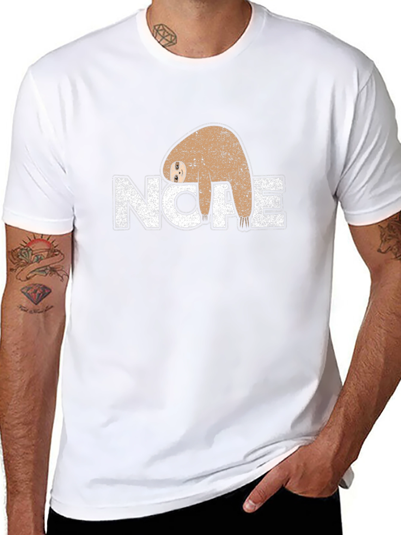 Nope Sloth T-Shirt - Funny Lazy Sloth Graphic Tee