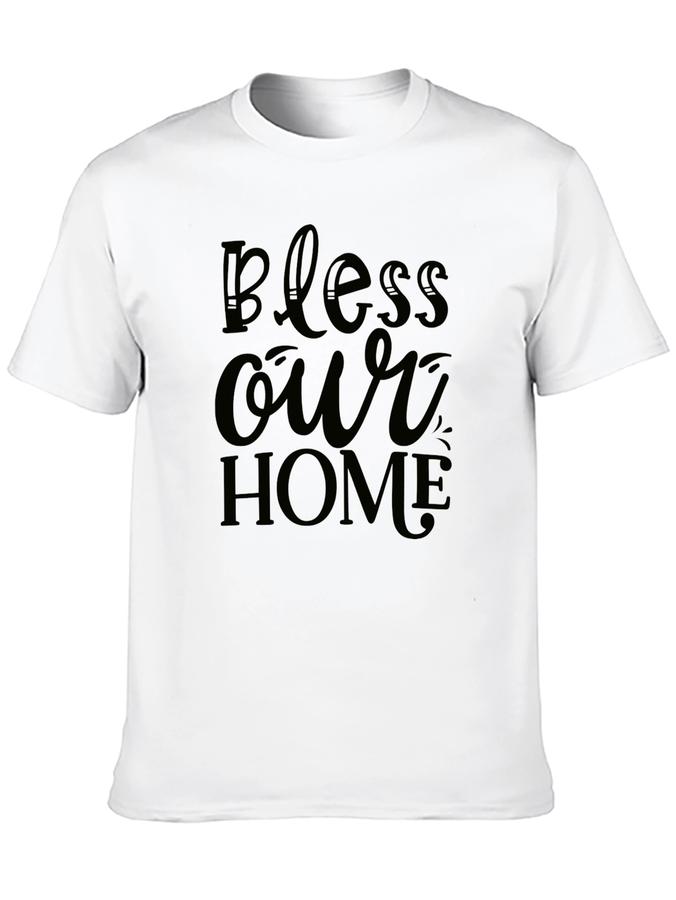 Bless Our Home Graphic Tee - Mens Black T-Shirt