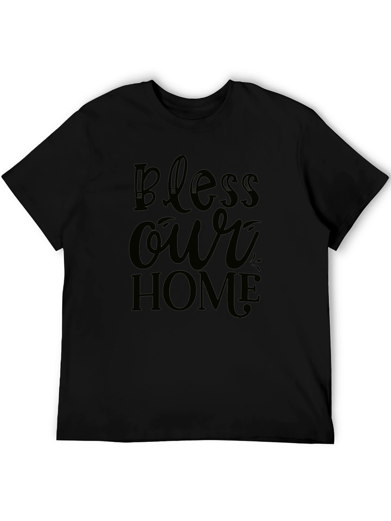 Bless Our Home Graphic Tee - Mens Black T-Shirt