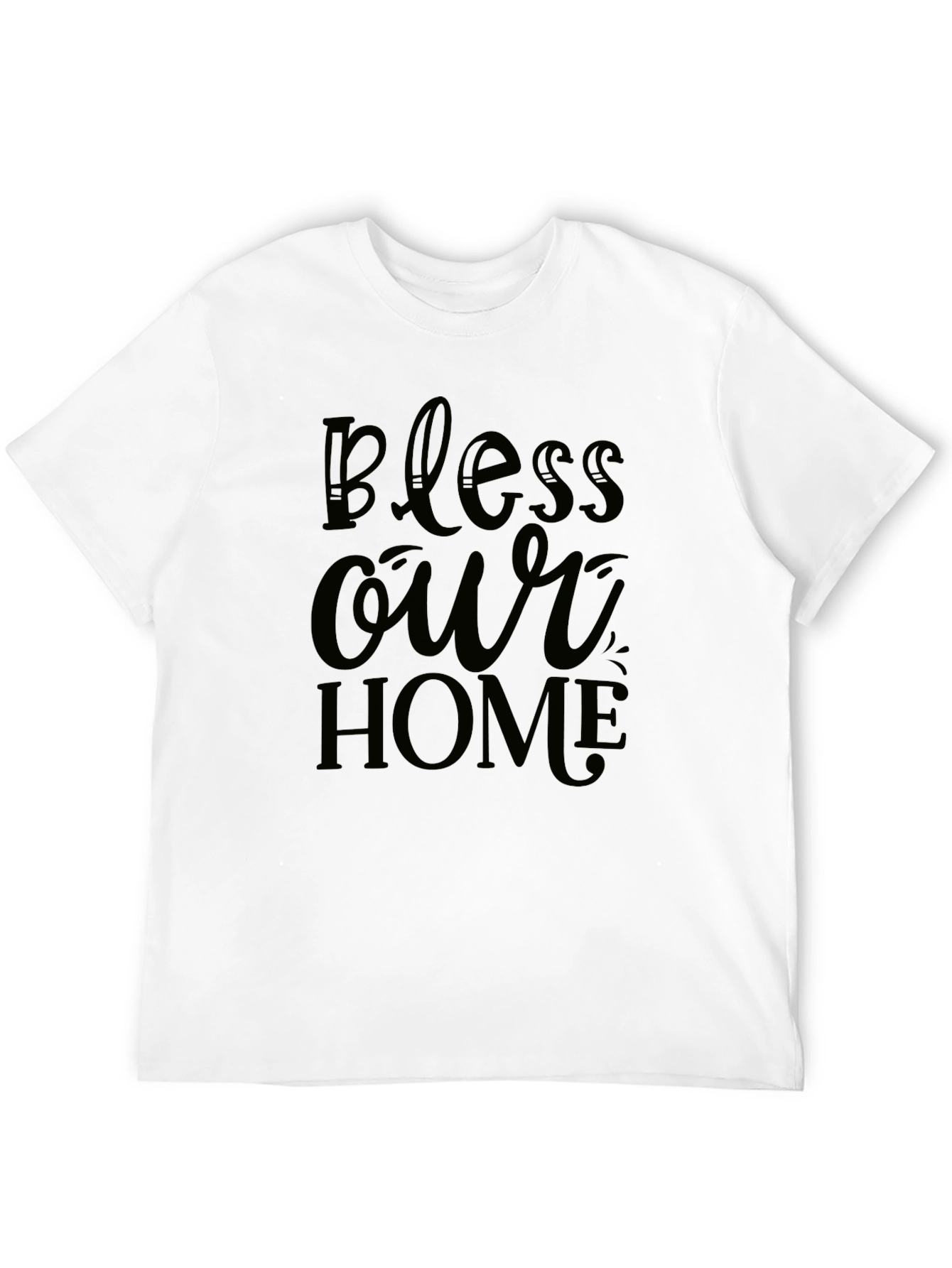 Bless Our Home Graphic Tee - Mens Black T-Shirt