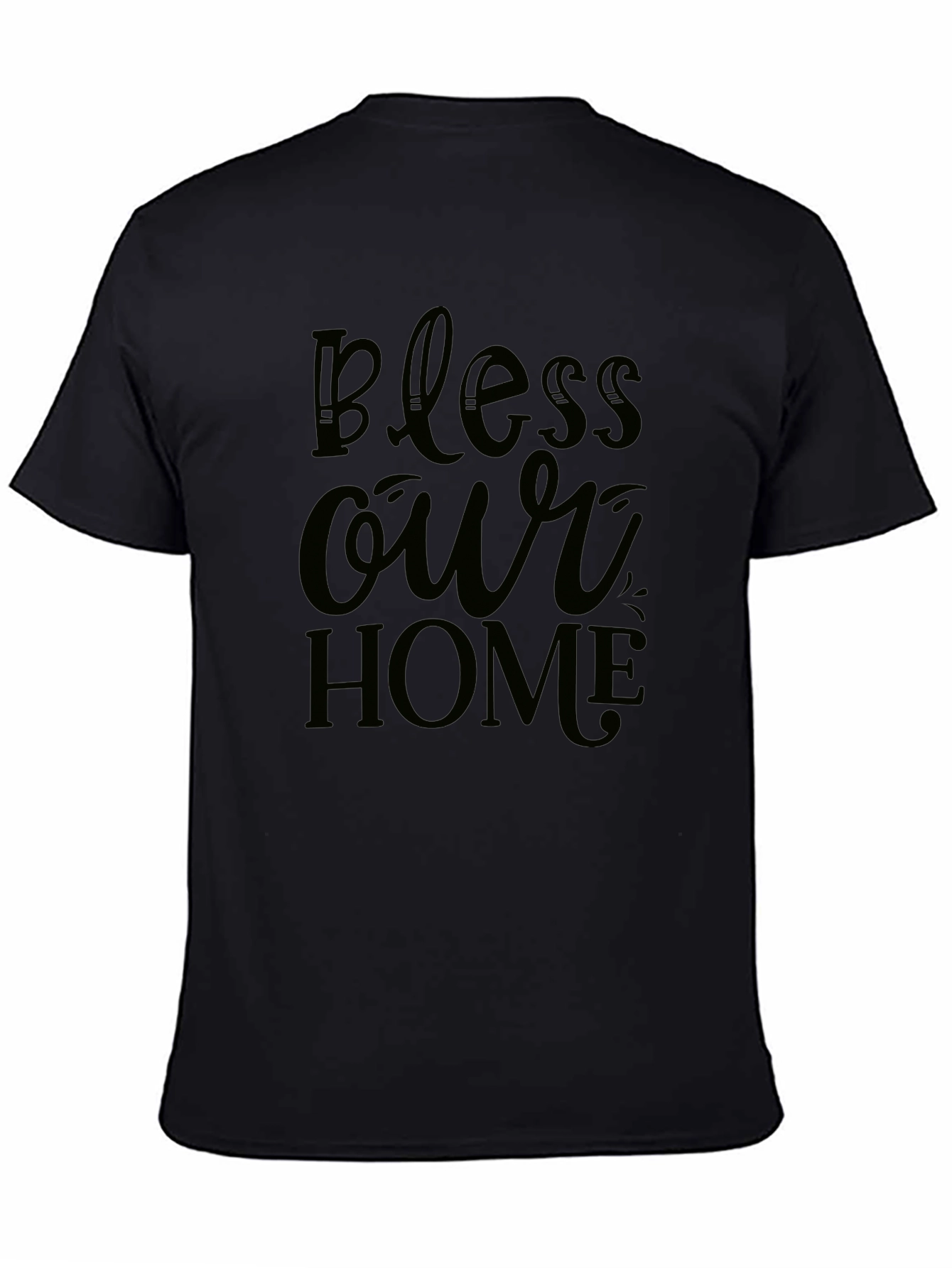 Bless Our Home Graphic Tee - Mens Black T-Shirt