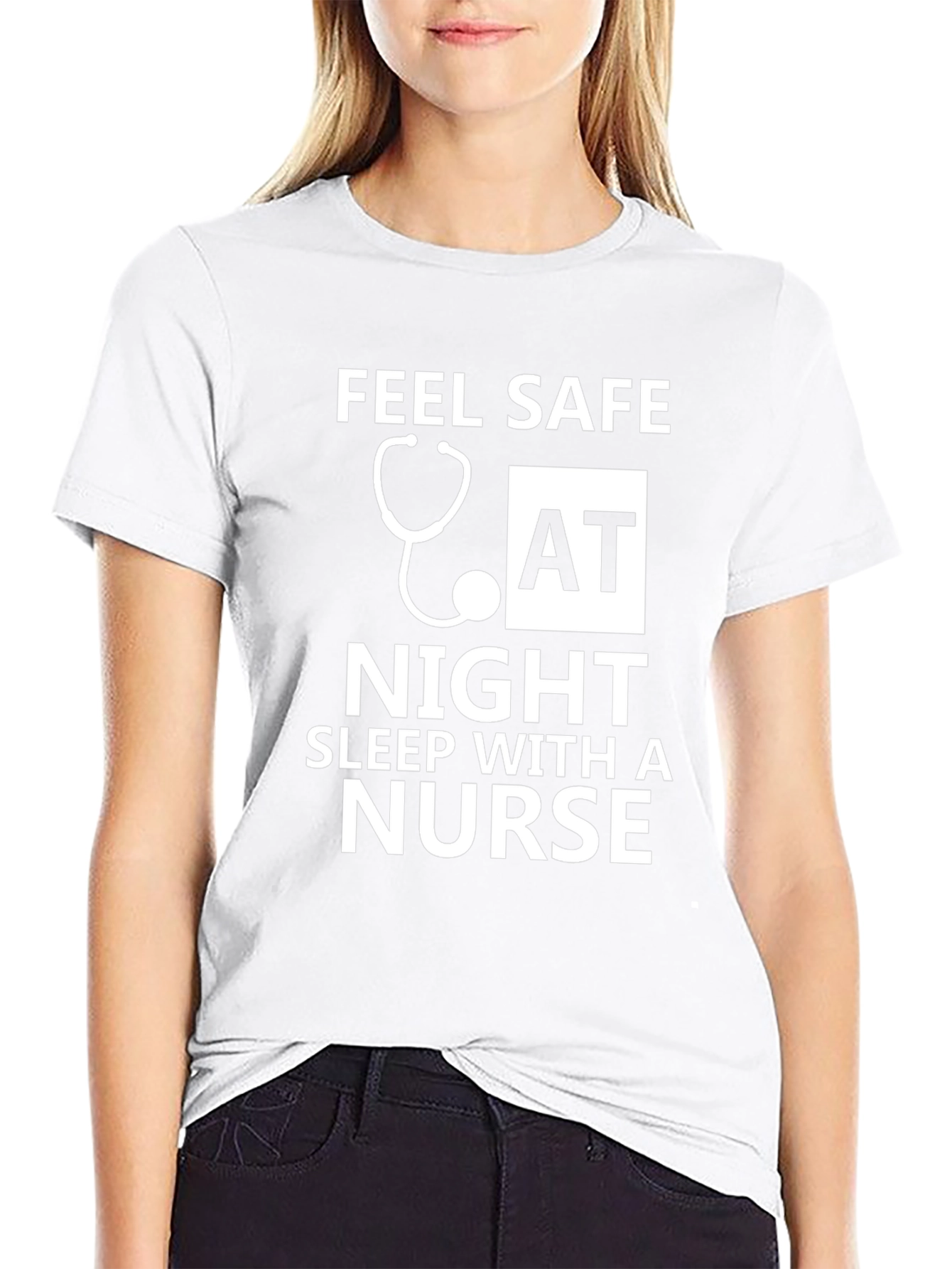Feel Safe Sleep With a Nurse Graphic Tee