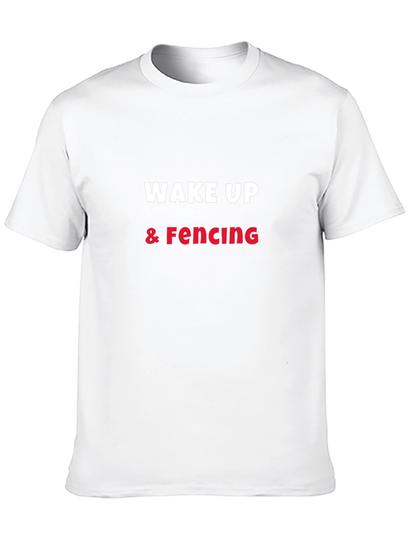 Wake Up & Fencing Graphic Tee - Black T-Shirt