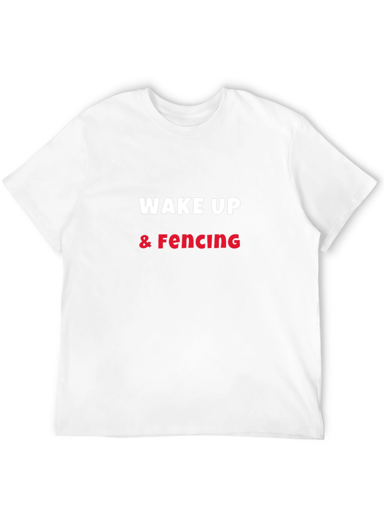 Wake Up & Fencing Graphic Tee - Black T-Shirt