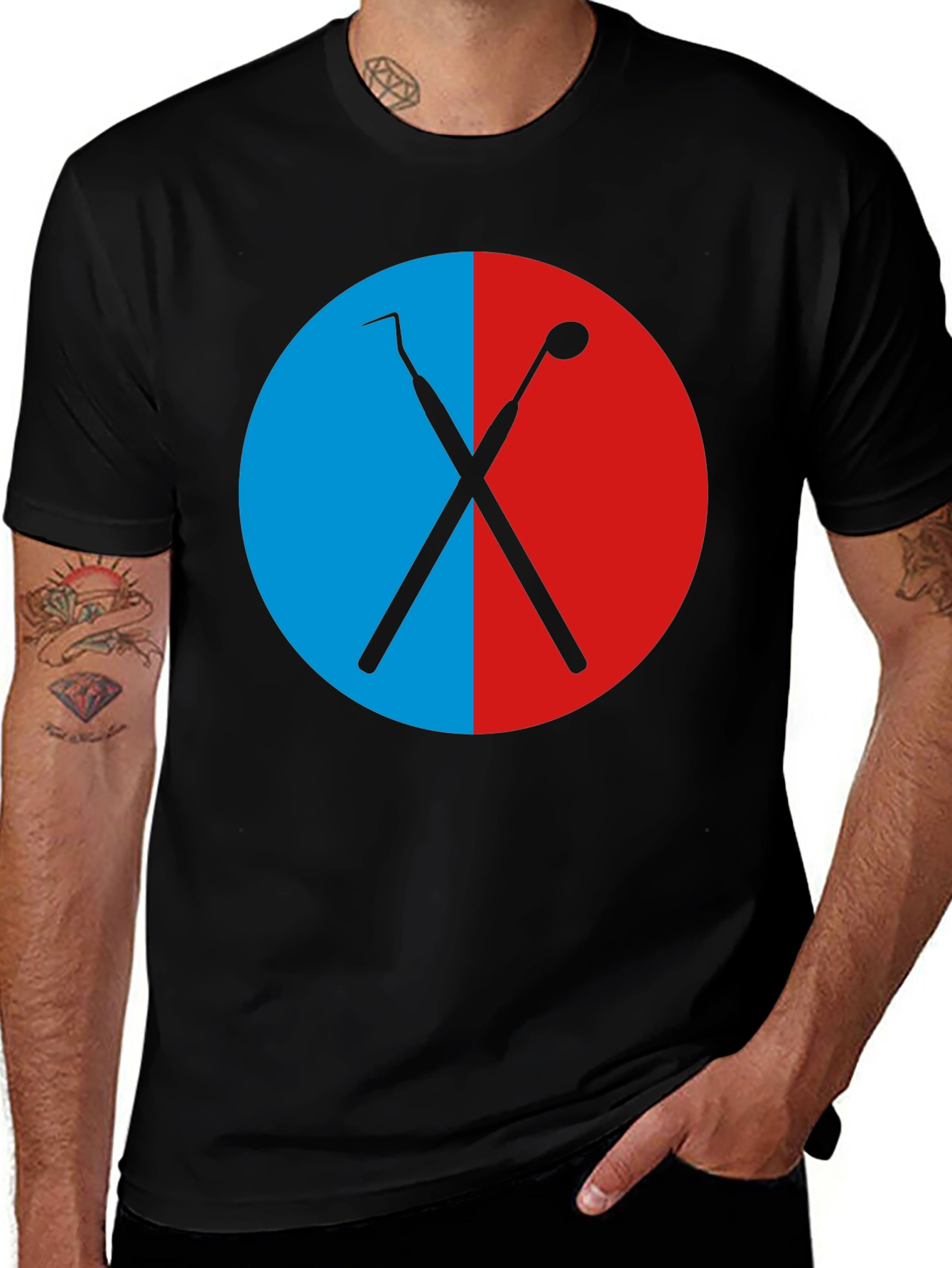 Dentist Tools Graphic Tee - Unisex Black T-Shirt