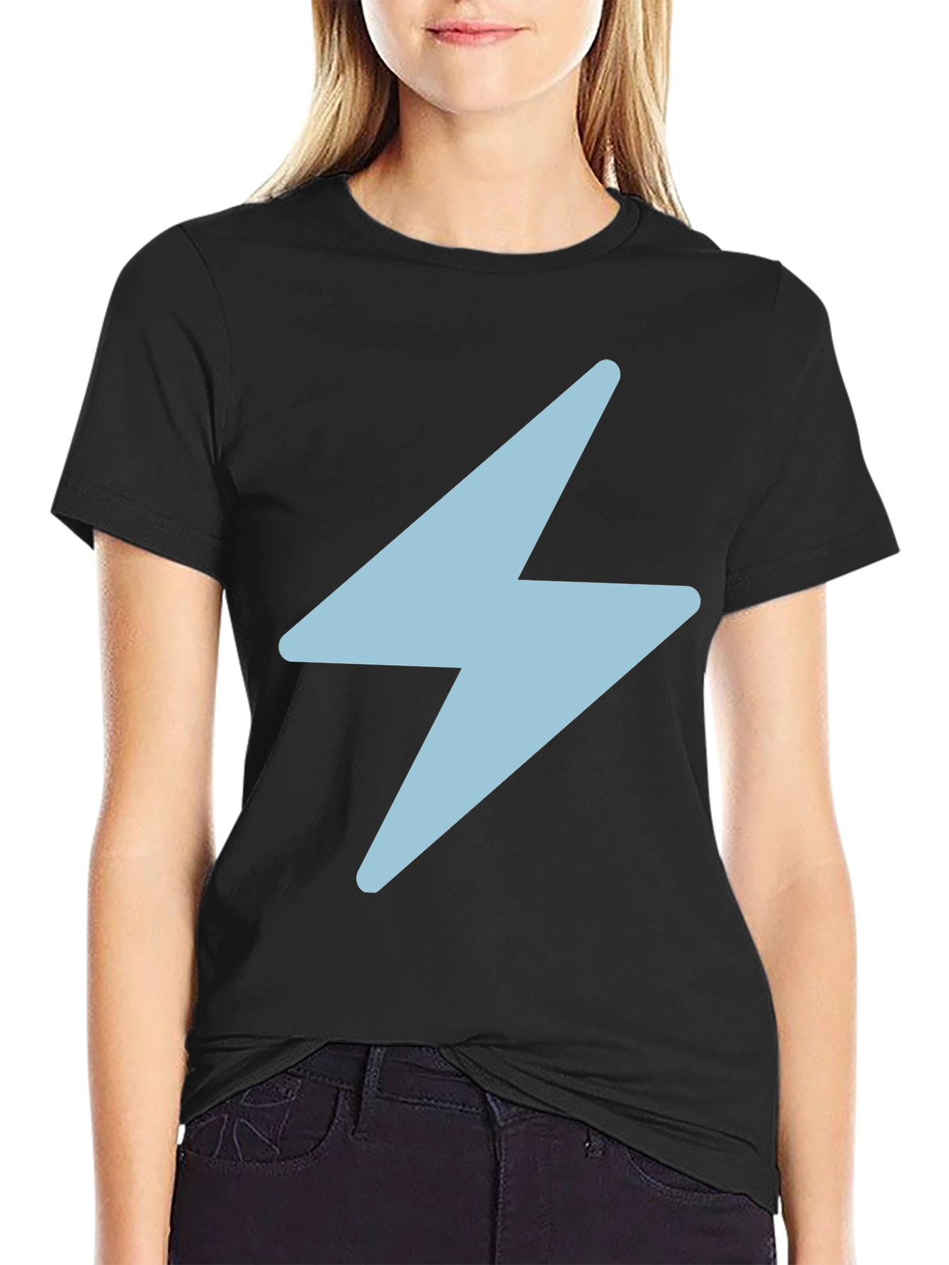 Lightning Bolt Graphic Tee - Black