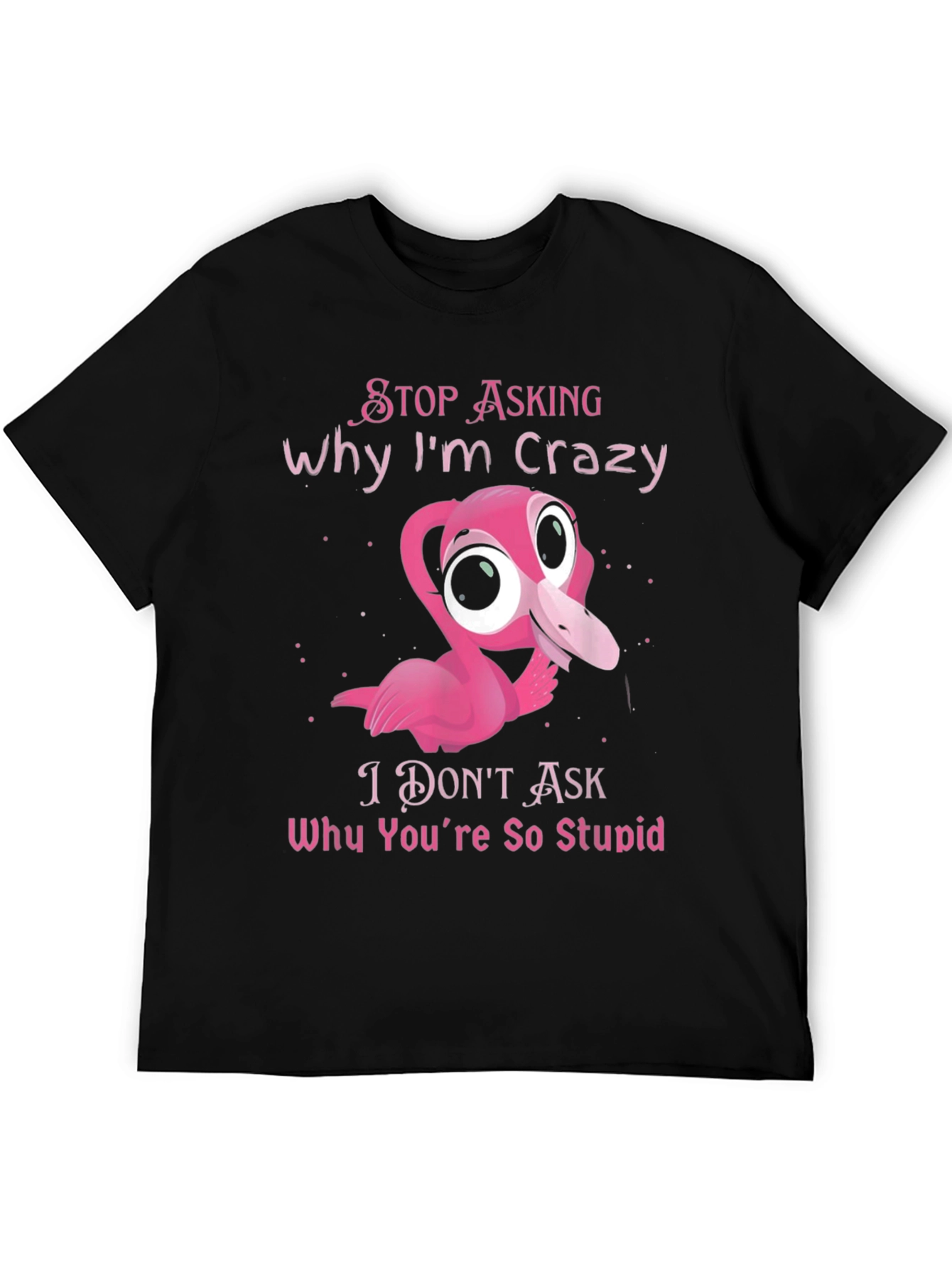 Crazy Flamingo Graphic T-Shirt
