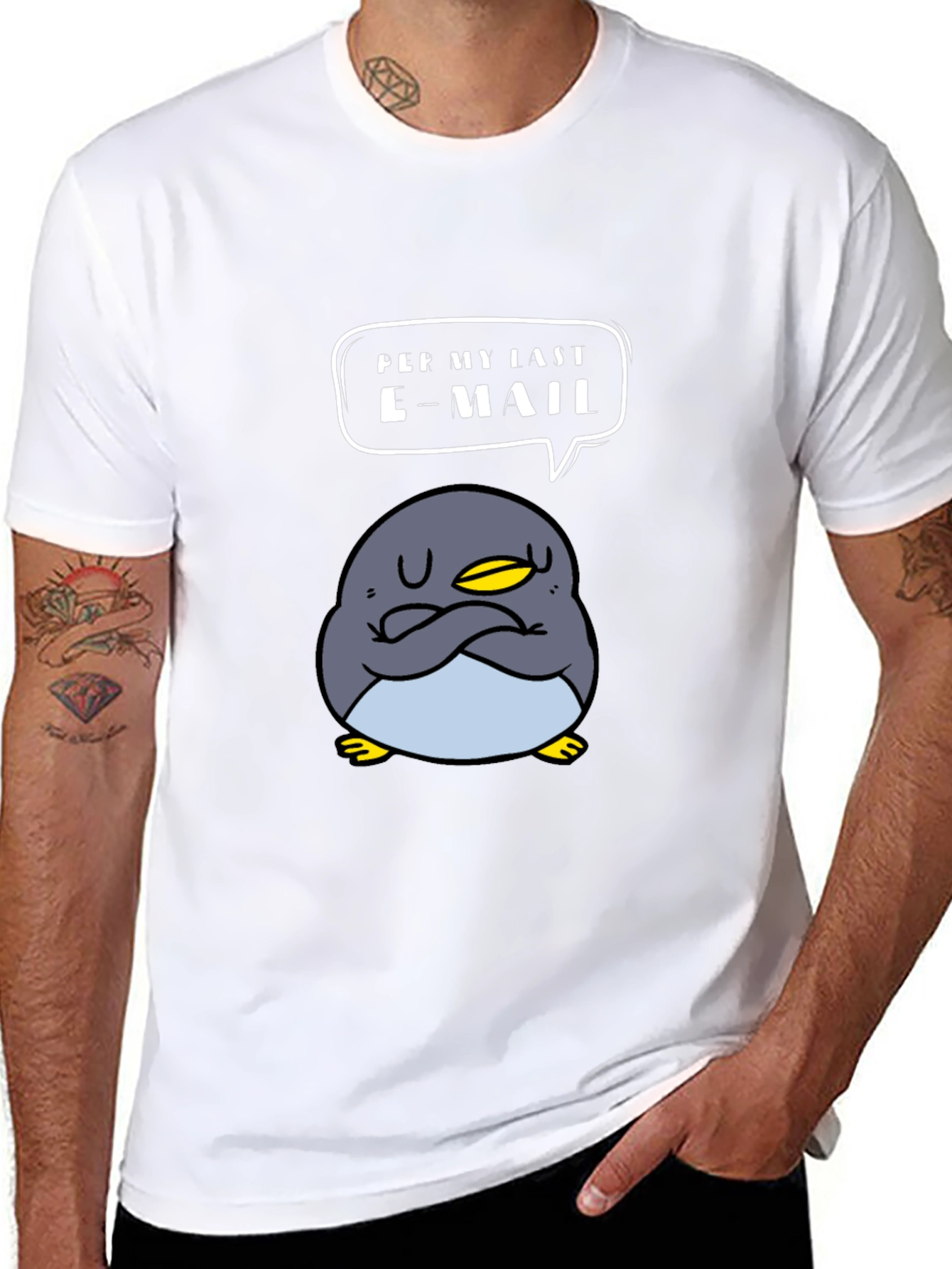Funny Penguin T-Shirt - Read My Last Email
