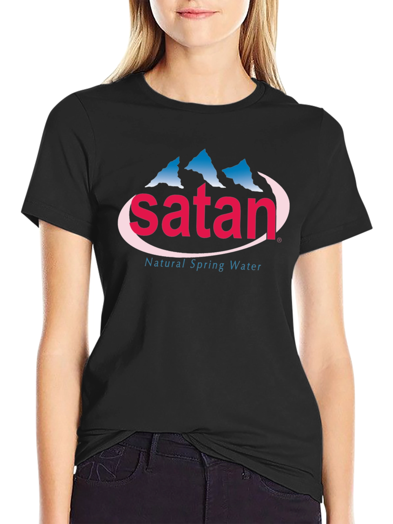 Satan Natural Spring Water Graphic T-Shirt