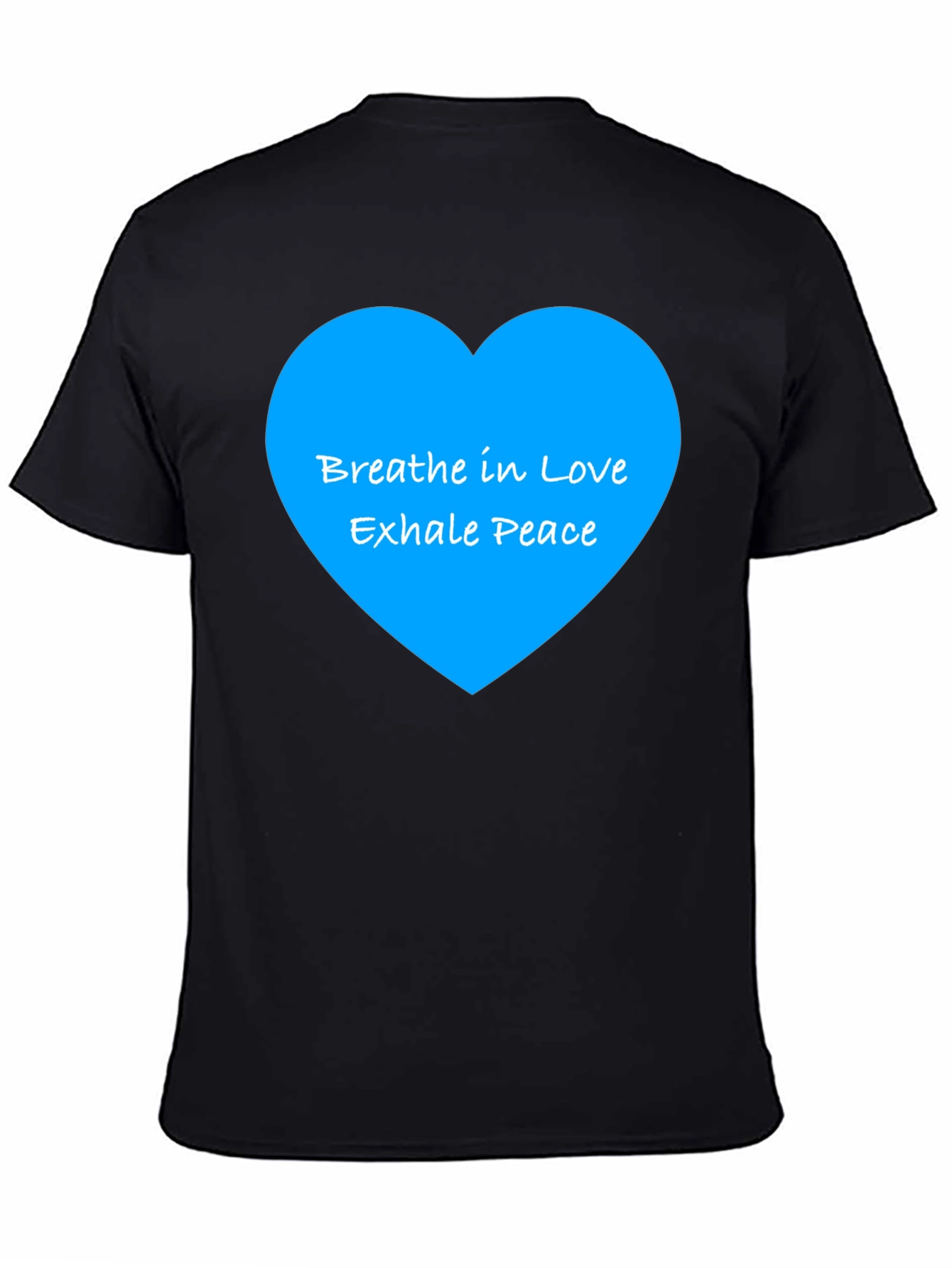 Breathe Love Peace Black Graphic Tee
