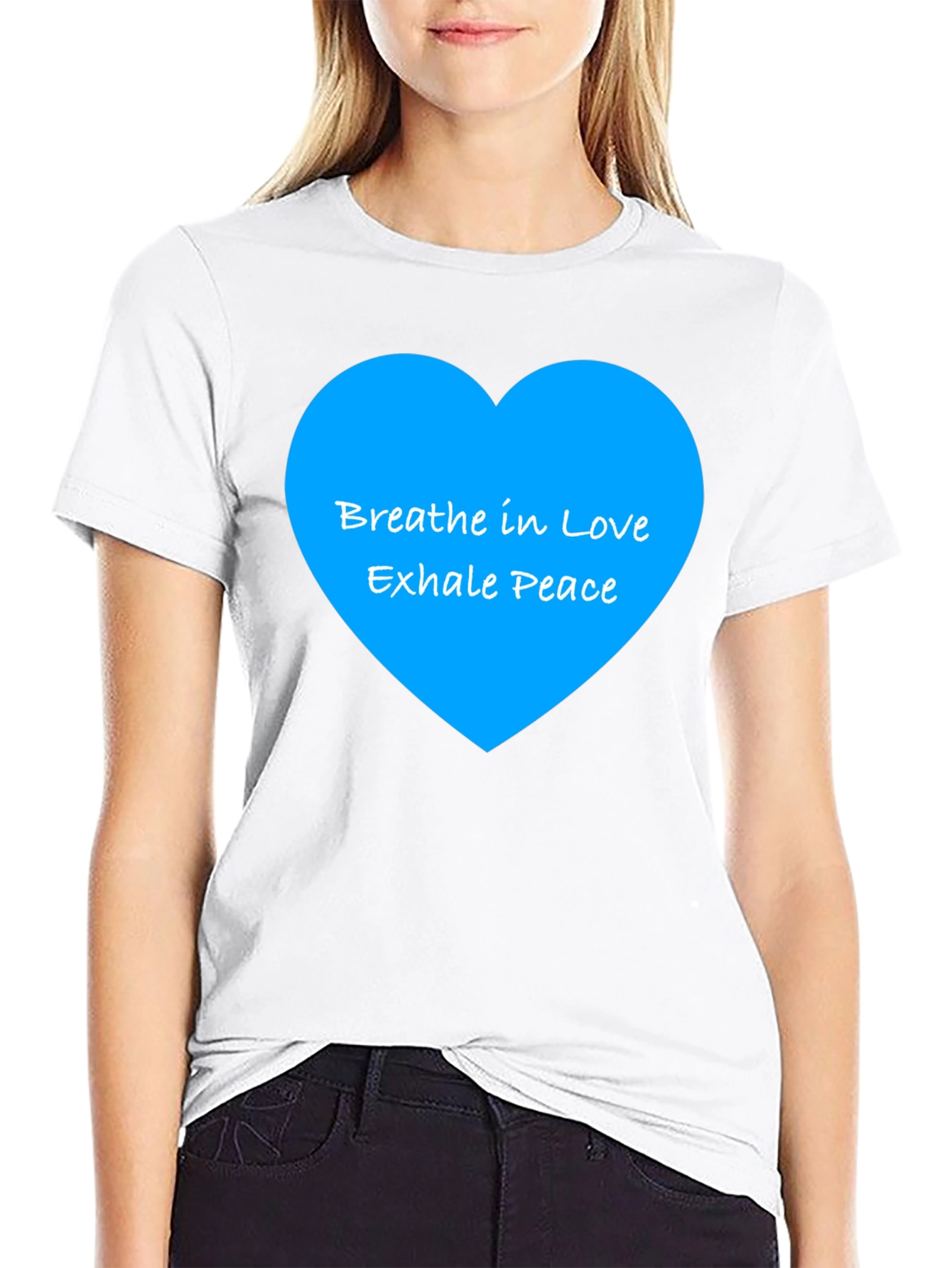 Breathe Love Peace Black Graphic Tee