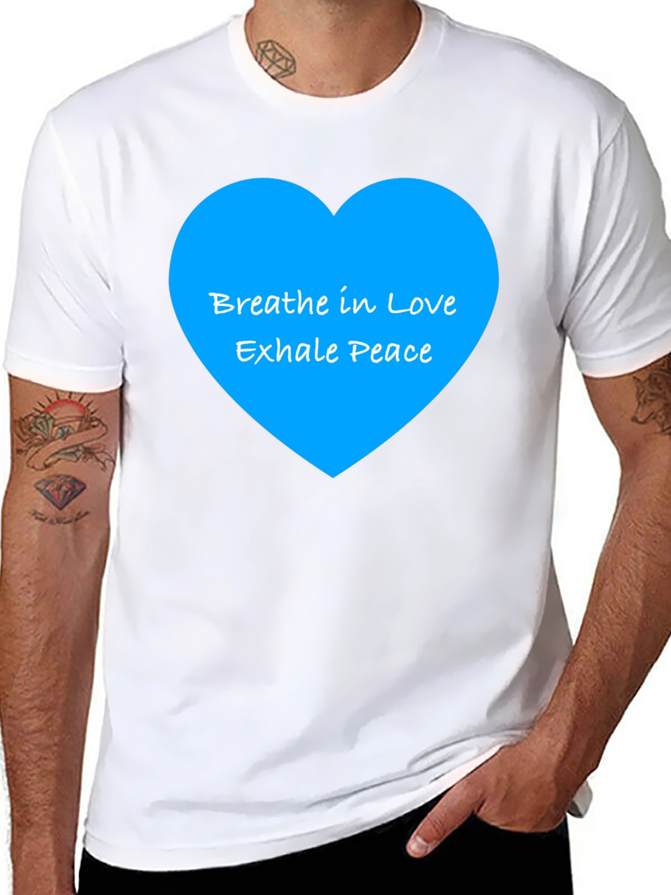 Breathe Love Peace Black Graphic Tee
