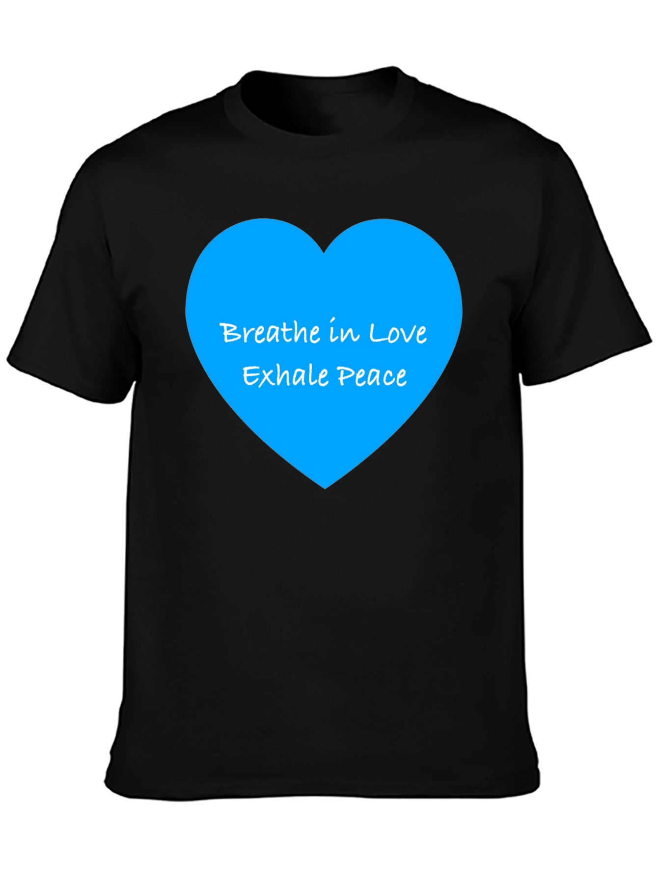 Breathe Love Peace Black Graphic Tee