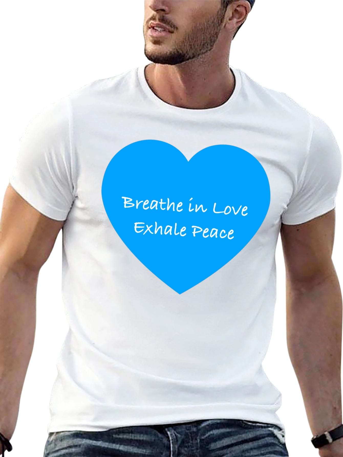 Breathe Love Peace Black Graphic Tee