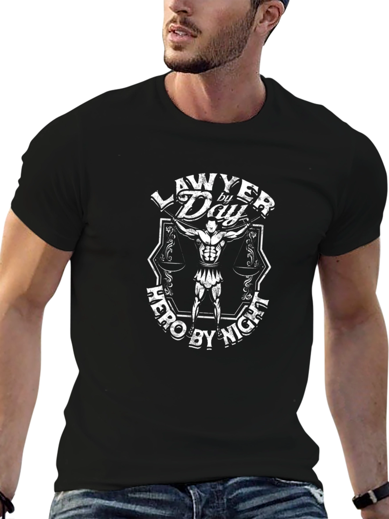 Lawyer By Day Hero By Night Graphic T-Shirt