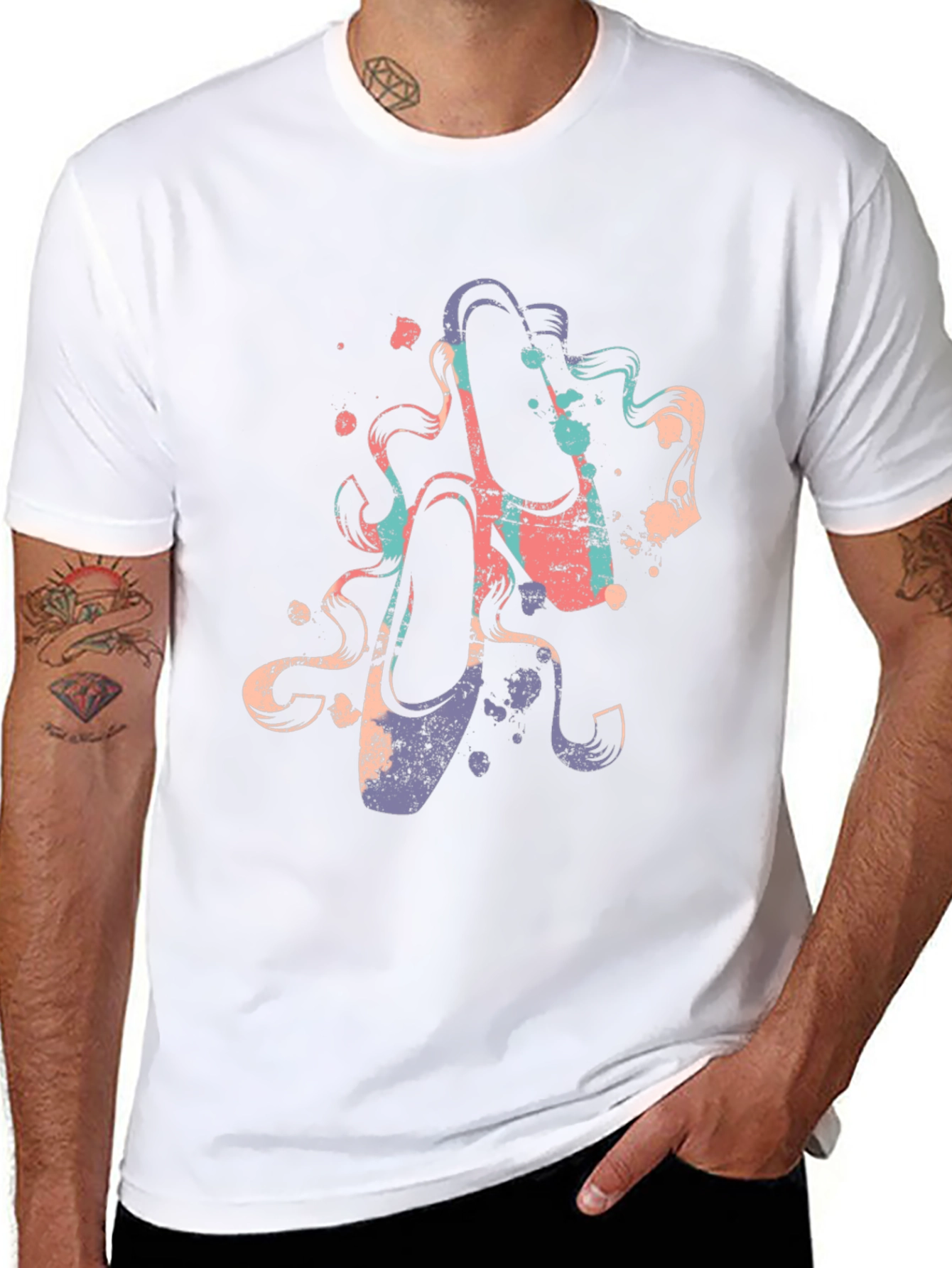 Ballet Pointe Shoes Graphic Tee - Stylish Dance Shirt