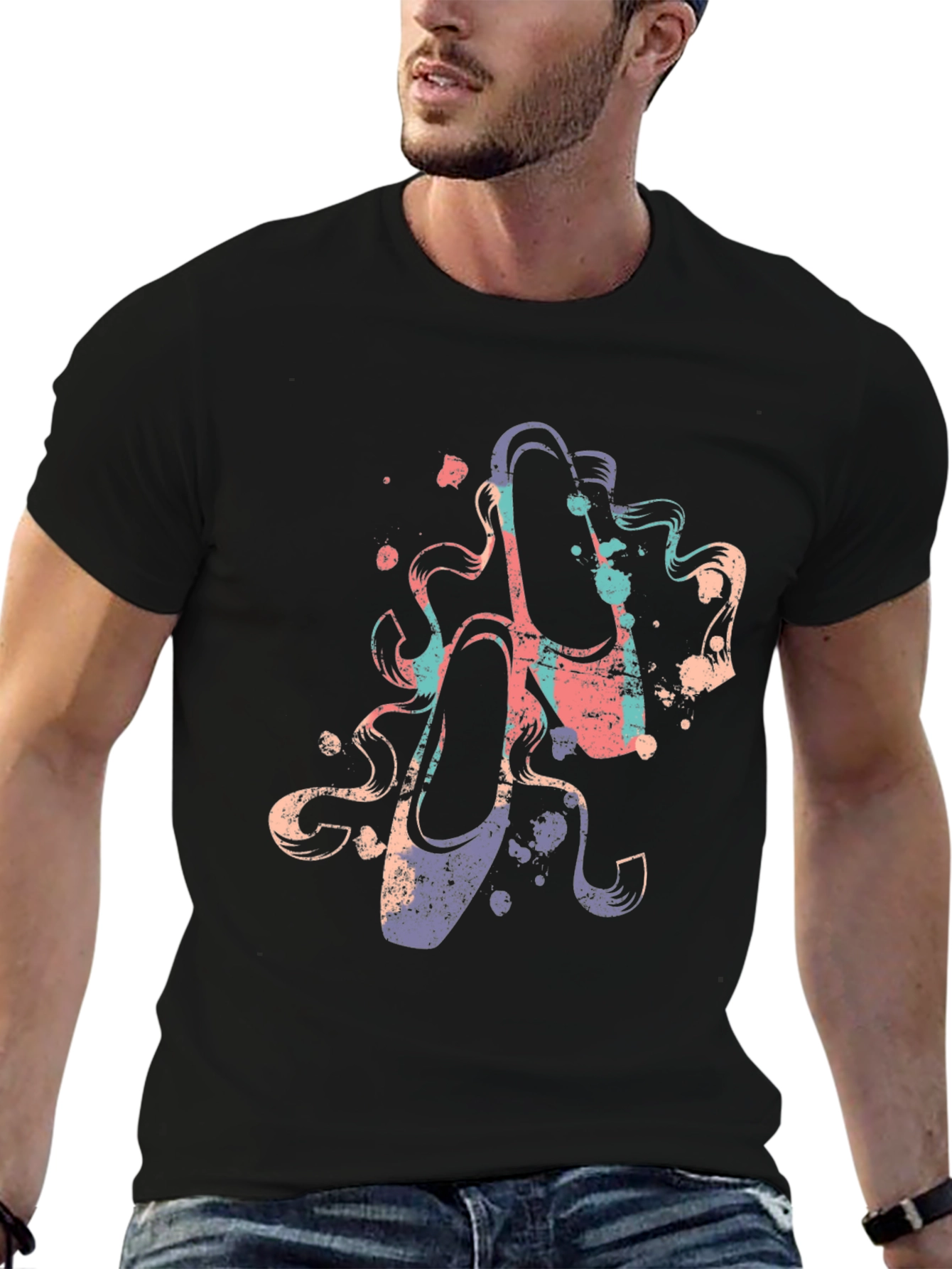 Ballet Pointe Shoes Graphic Tee - Stylish Dance Shirt