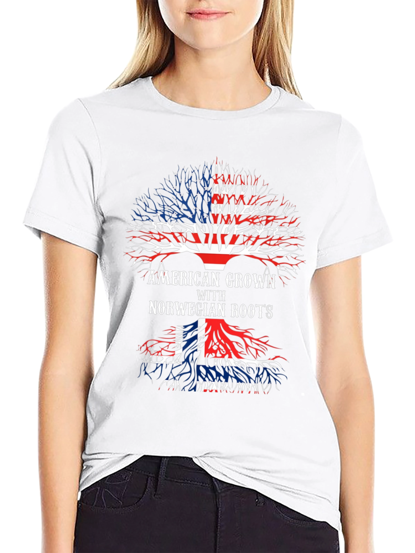 American Grown Norwegian Roots Tree T-Shirt