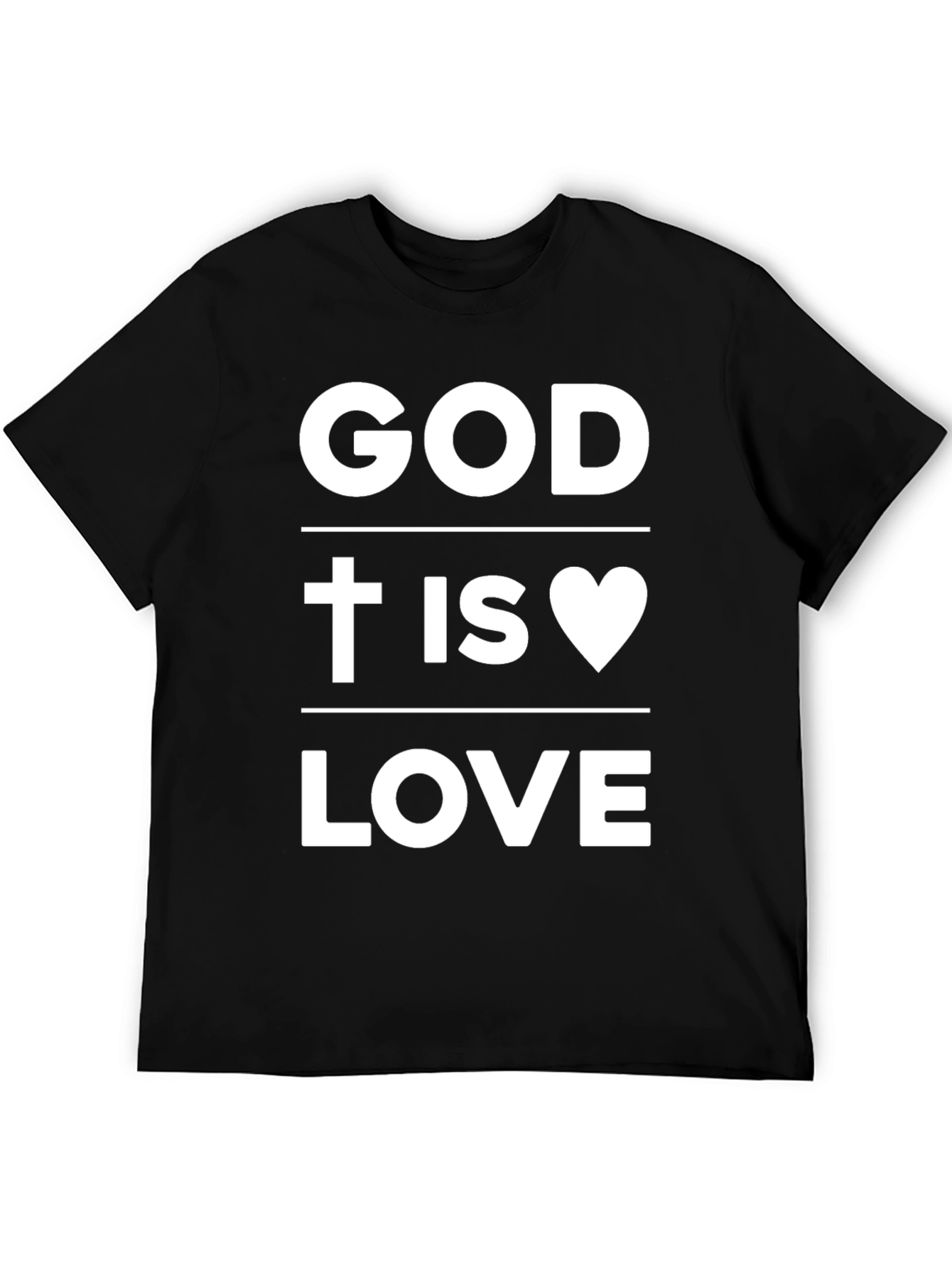 God is Love Graphic T-Shirt - Black