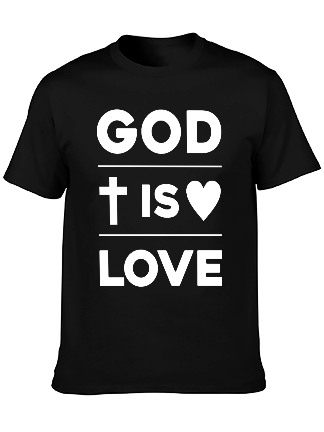 God is Love Graphic T-Shirt - Black