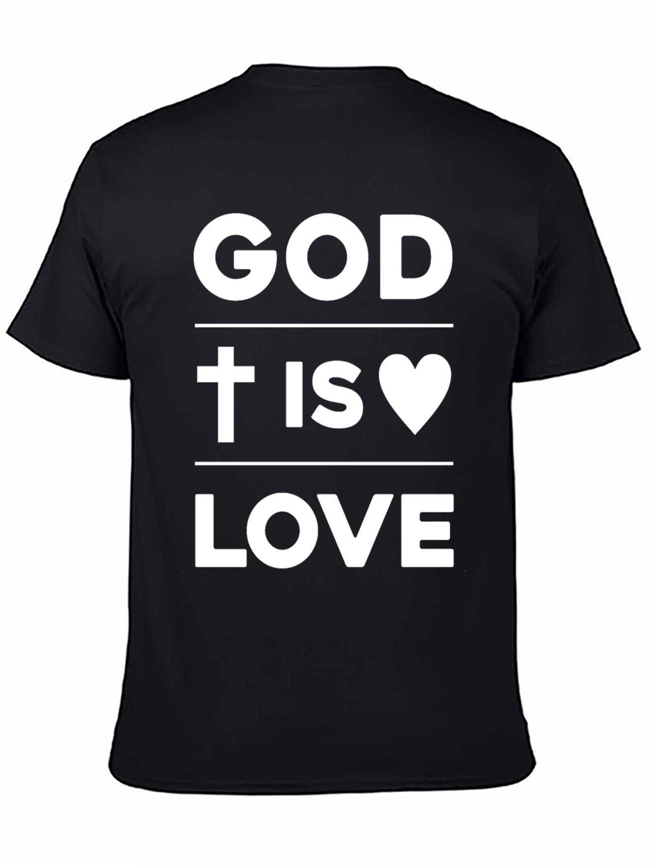 God is Love Graphic T-Shirt - Black