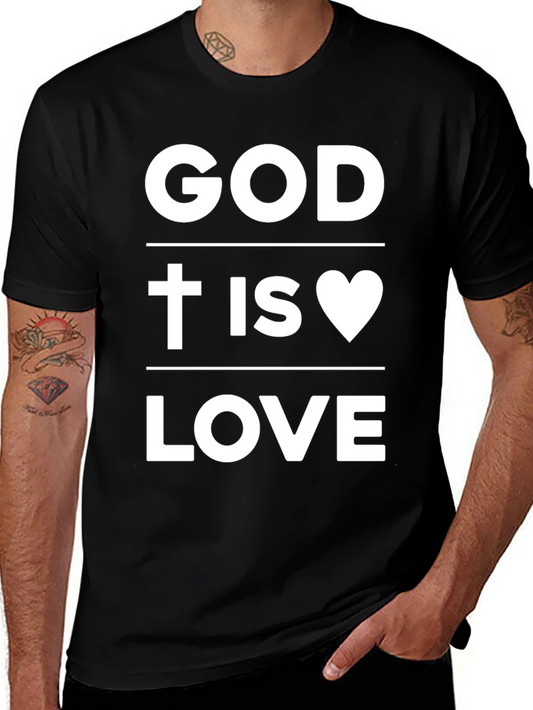 God is Love Graphic T-Shirt - Black