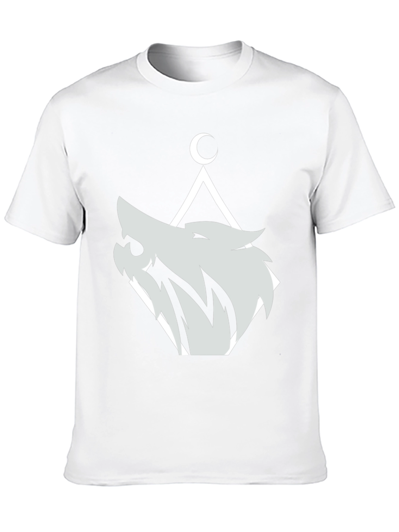 Wolf Moon Graphic Tee - Black Cotton Blend