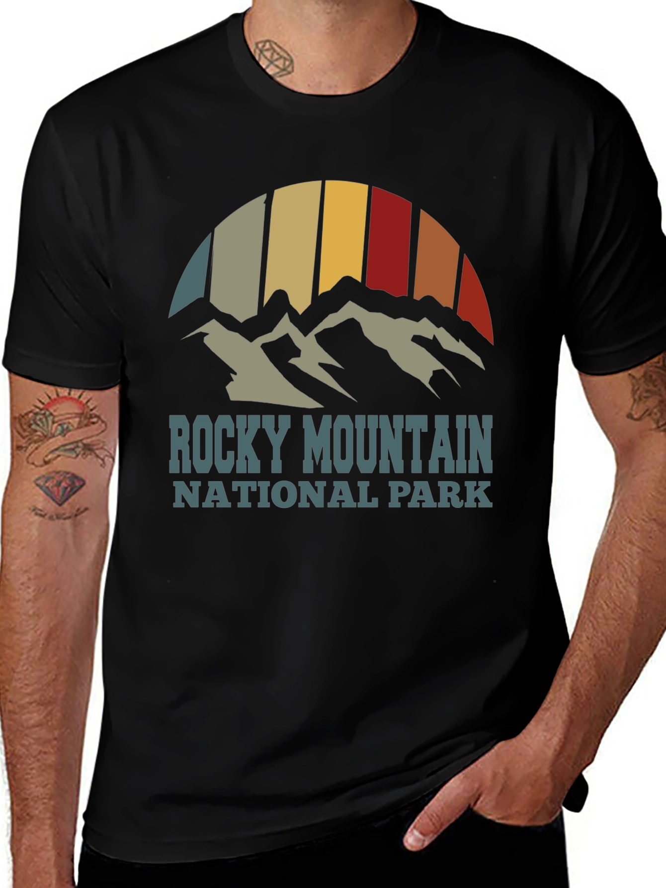 Rocky Mountain National Park Retro Graphic T-Shirt