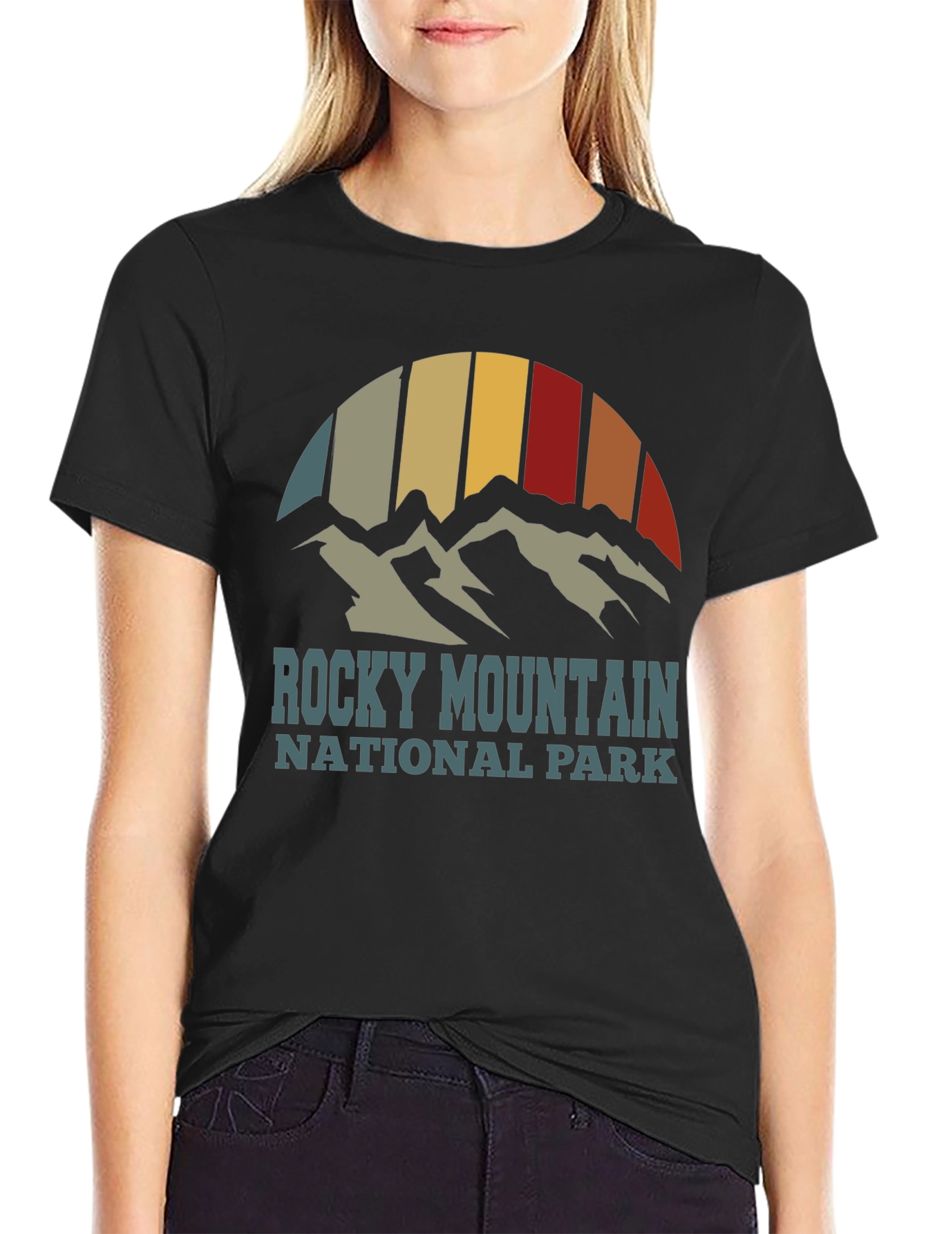 Rocky Mountain National Park Retro Graphic T-Shirt
